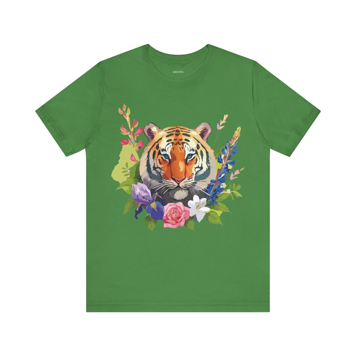 Tiger Graphic Unisex Cotton Bella+Canvas Tee with Art Animal Design d94