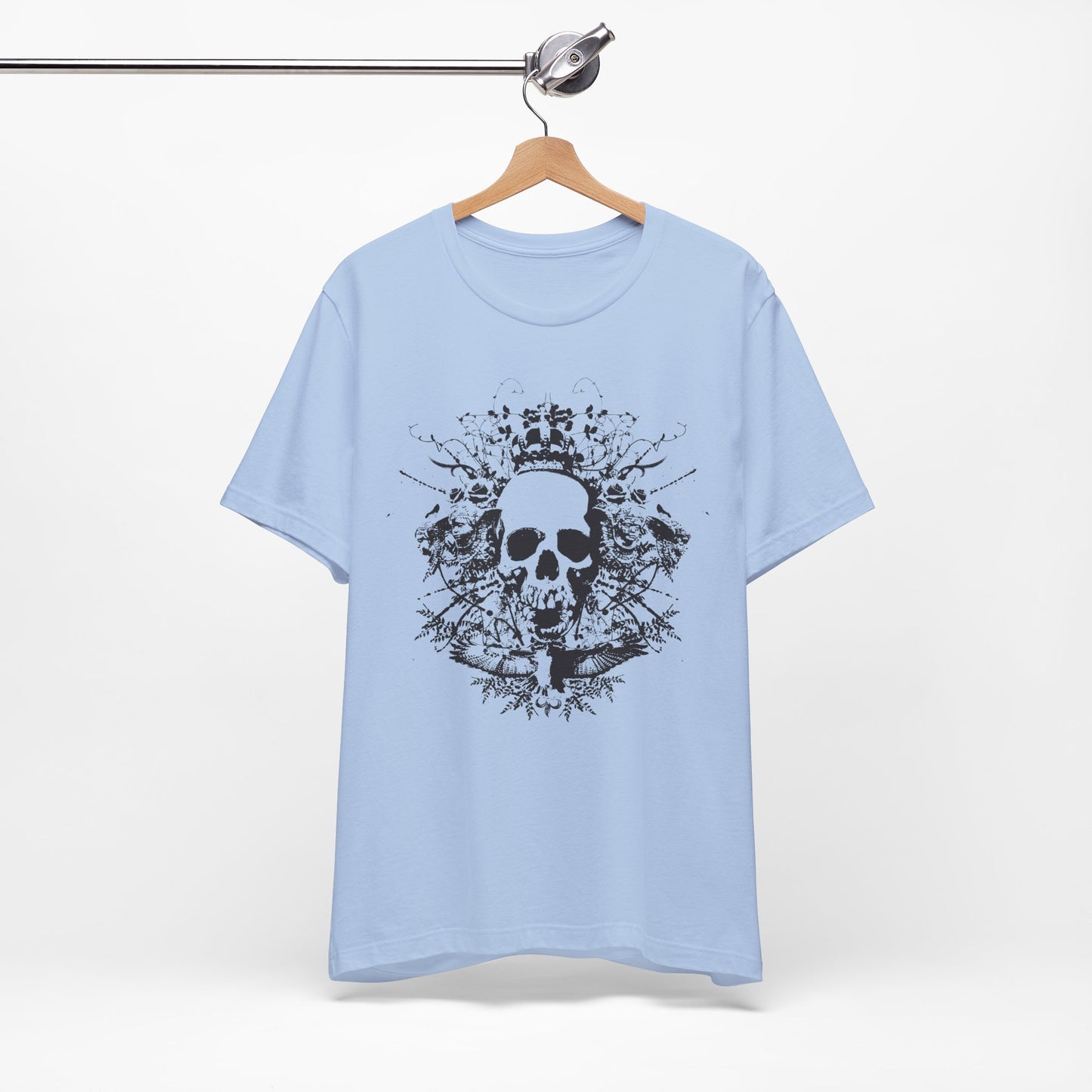Dark Skull Graphic Design Tee, Skull Shirt, Vintage Tees, Art Design T-Shirt, Vintage Graphic Tee, Art Shirts with Skulls