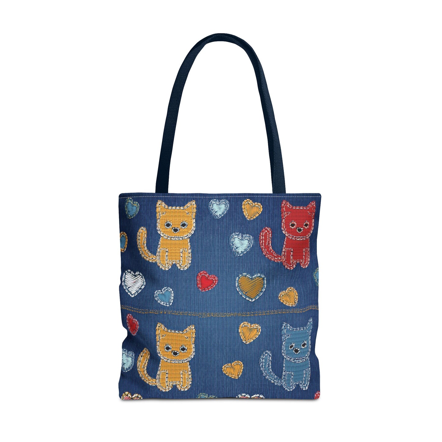 Love Day Graphic Design Denim Fabric Imitation Print Unisex Canvas Bag POLY 3 Sizes Tote Bag 201-4
