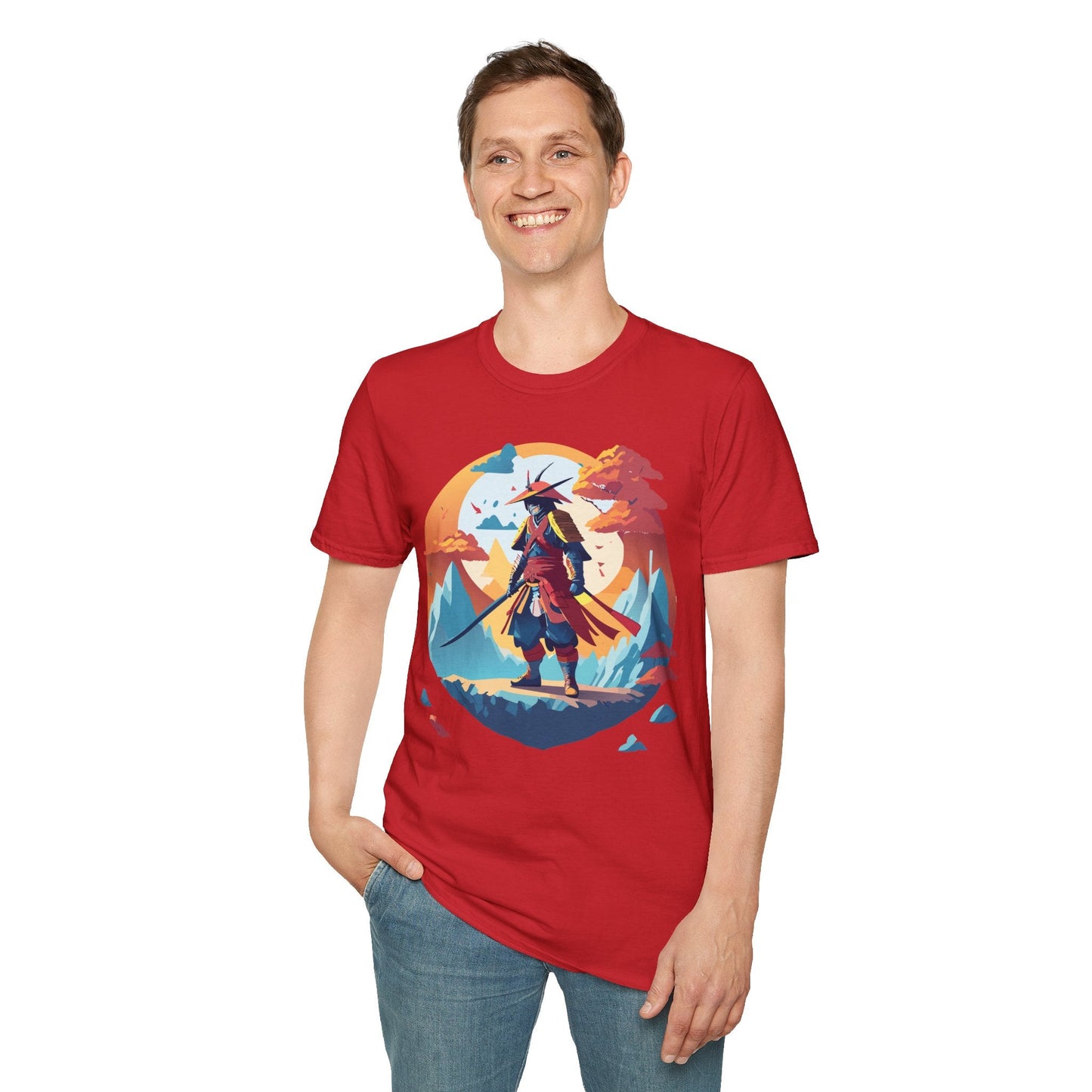 Samurai Shirt Unisex Tee Gildan Softstyle 64000 100 Percent Ring Spun Cotton Lightweight