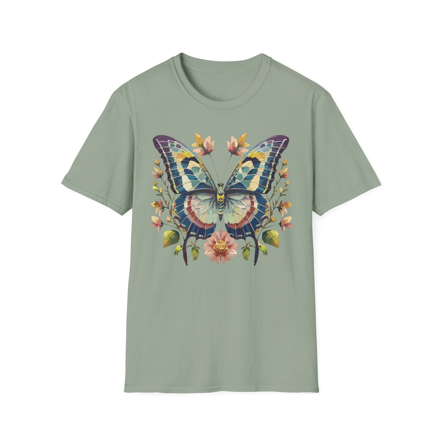 Butterfly Shirt Unisex T Shirt With Monarch Design Gildan Softstyle 64000 Ring Spun Cotton Tee