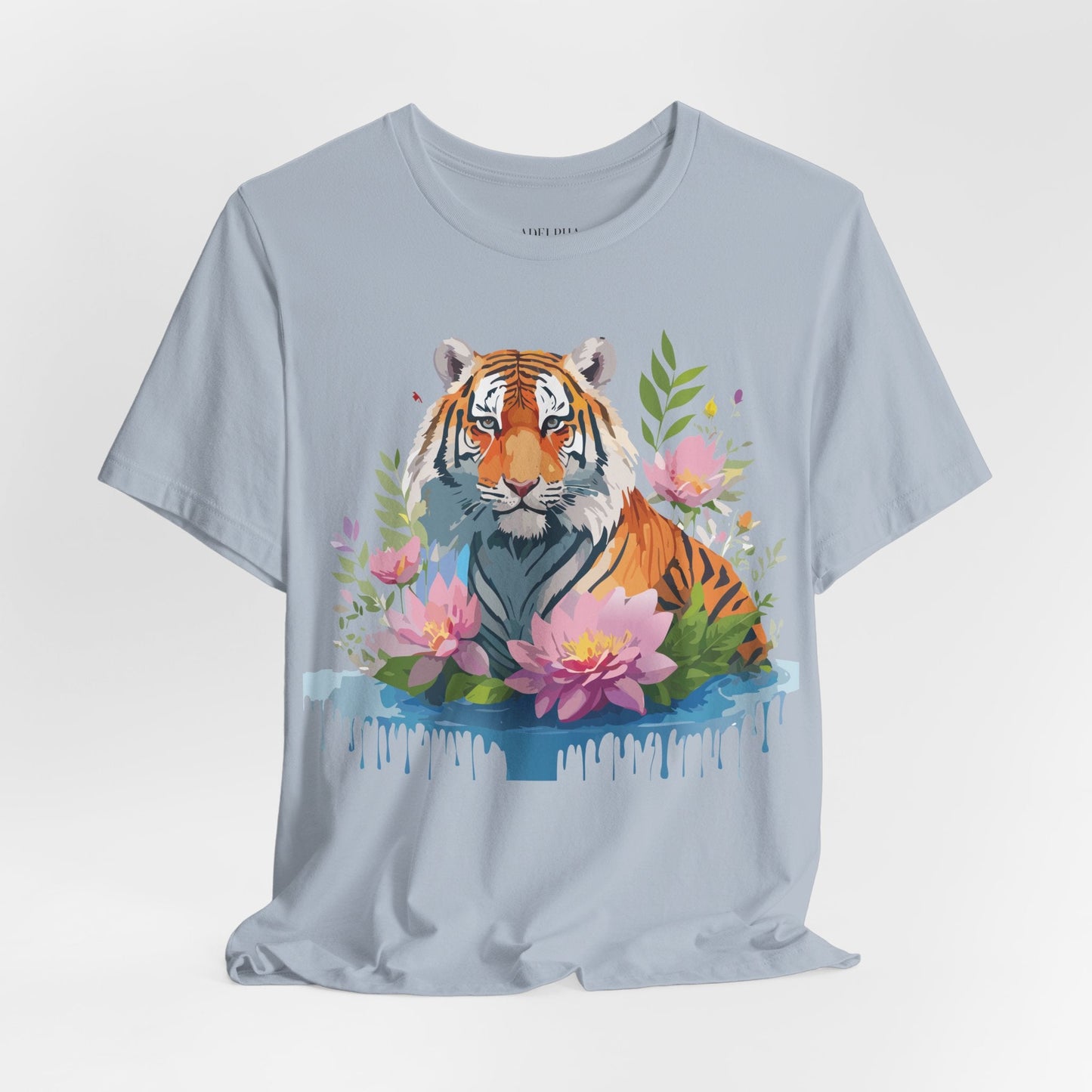 Tiger Graphic Tee Unisex Shirt By Adelpha Vintage Inspired Artwork Short Sleeve