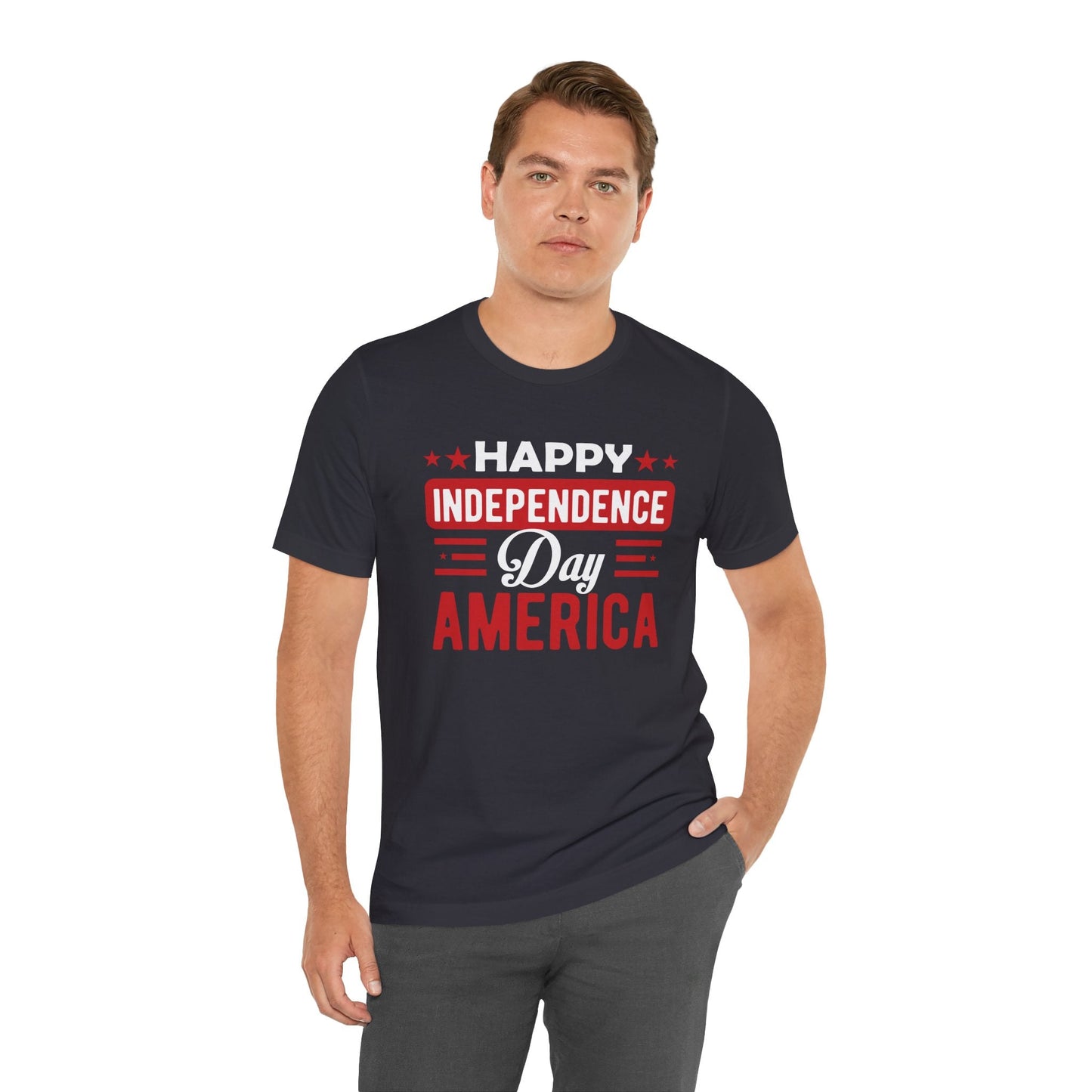 Happy Independence Day America Graphic Unisex Cotton T-Shirt 015