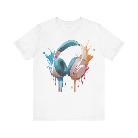 Music Graphic Unisex Cotton Bella+Canvas Tee with Art Design m146