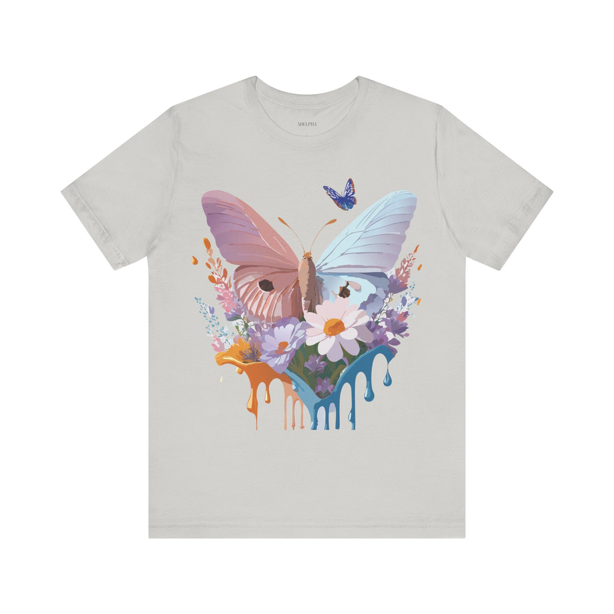 Butterfly Graphic Unisex Cotton Bella+Canvas Tee with Art Design n105