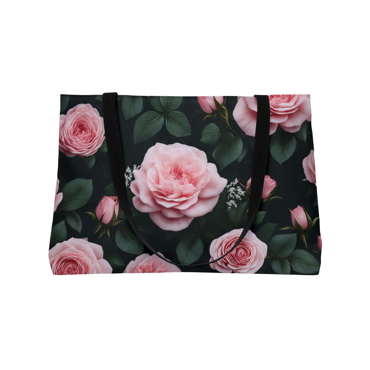 Floral Print Poly Canvas Weekender Bag 9