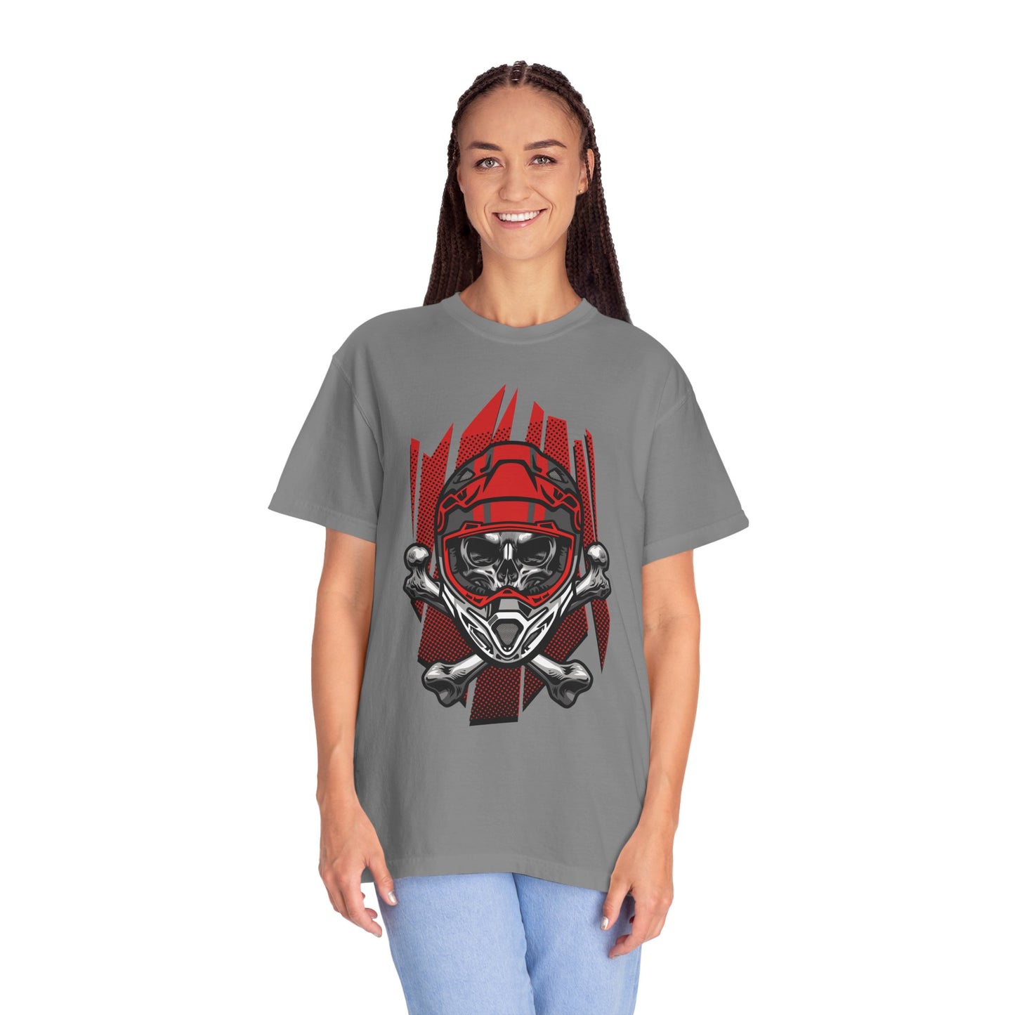 Unisex Cotton Tee Shirt with Skull