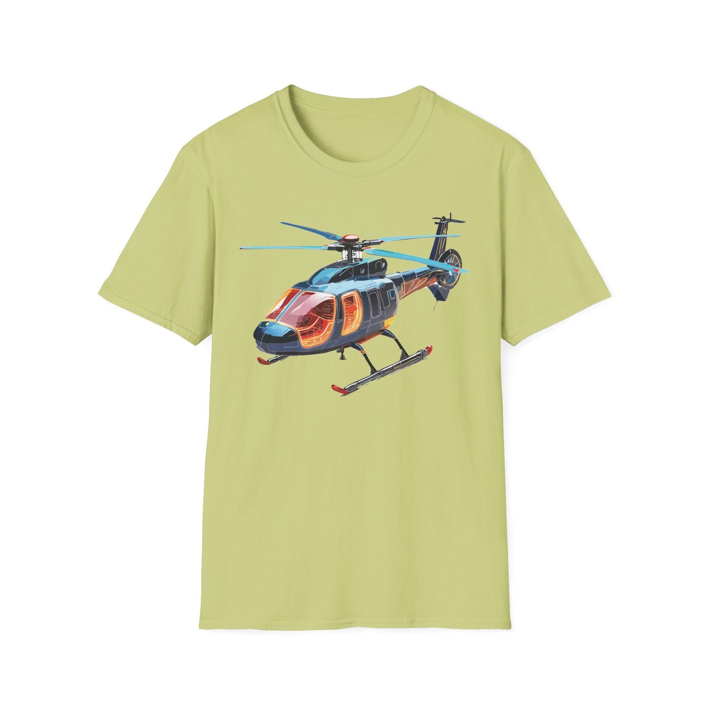 Chopper Helicopter Graphic Unisex Cotton Softstyle Short Sleeve Tee 6
