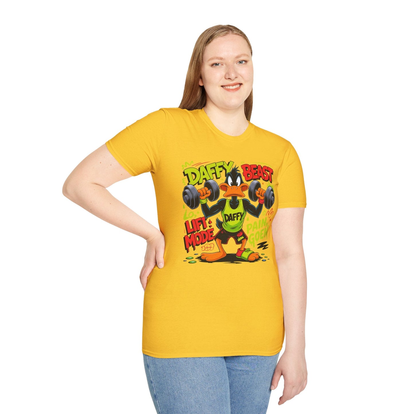 Cartoon T Shirt Funny Animals Print Unisex Animation Tee Gildan Softstyle 64000