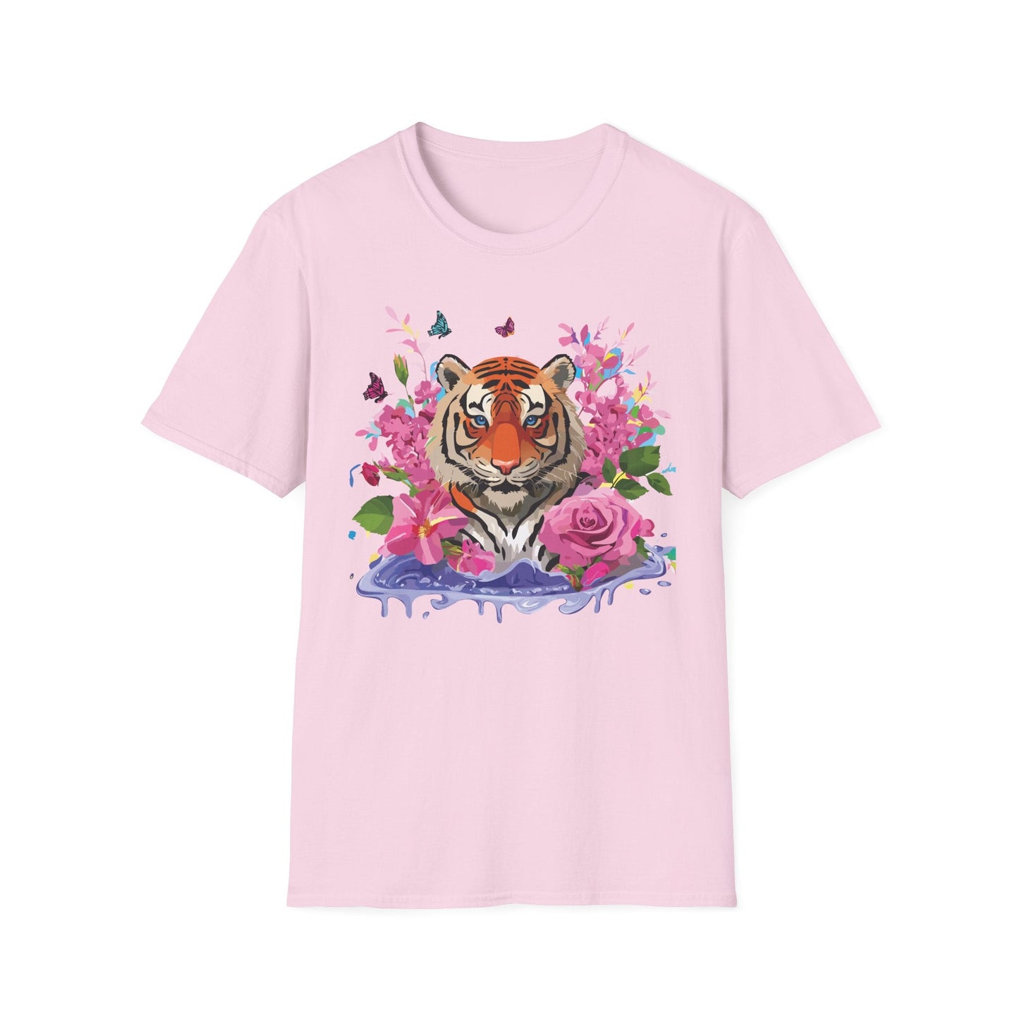 Tiger Shirt Unisex Gildan Softstyle Cotton Tee 100 Percent Ring Spun Comfort