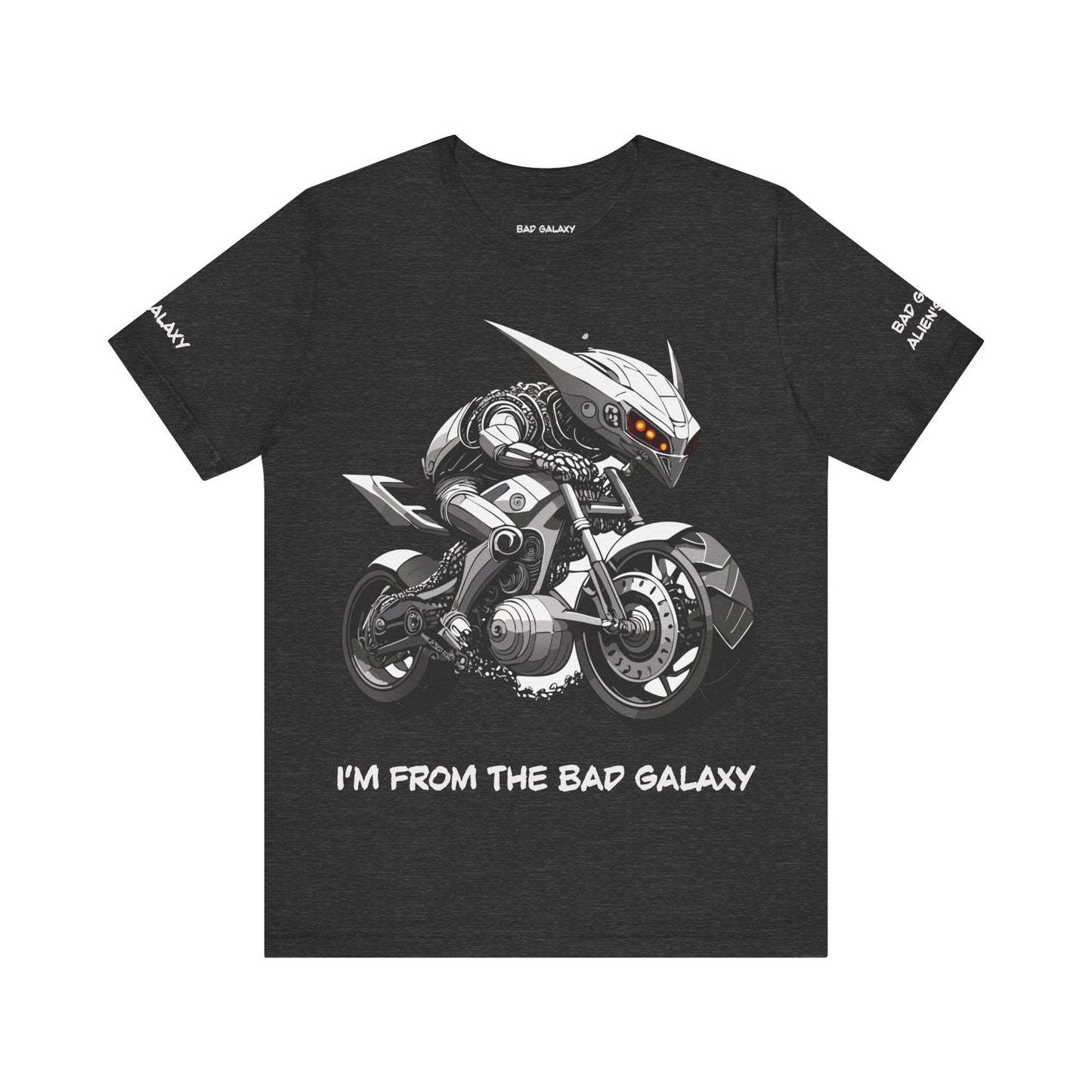 Tee Shirt With Alien From Bad Galaxy Made To Order 100 Percent Cotton Eco Friendly Print