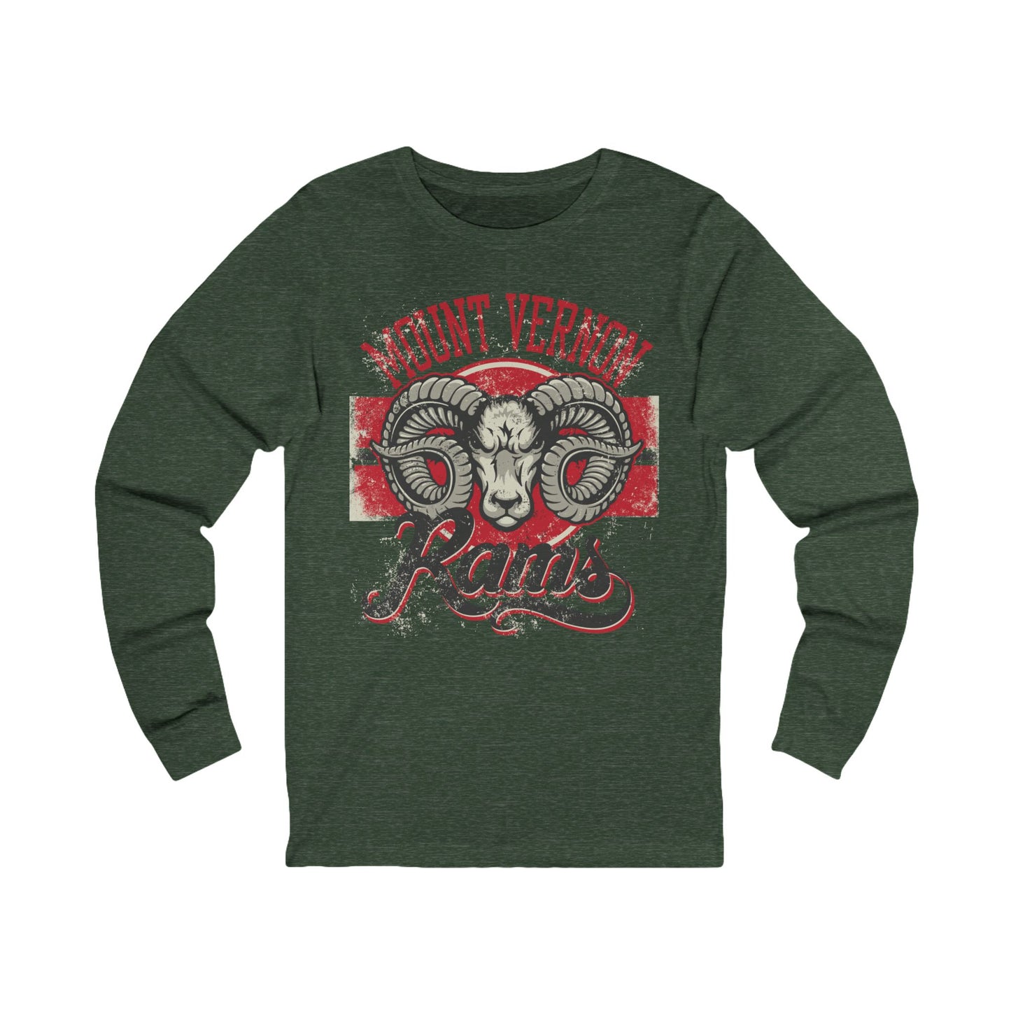 Varan6 Unisex Rams Logo Long Sleeve Tee, Sports Logo Jersey Shirt, Sports Rams T-Shirts with Long Sleeves