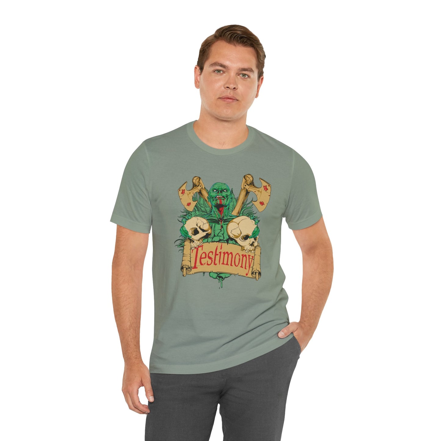 Cthulhu Skull Axes Testimony Tee Lovecraft Horror Mythos Shirt Art-42