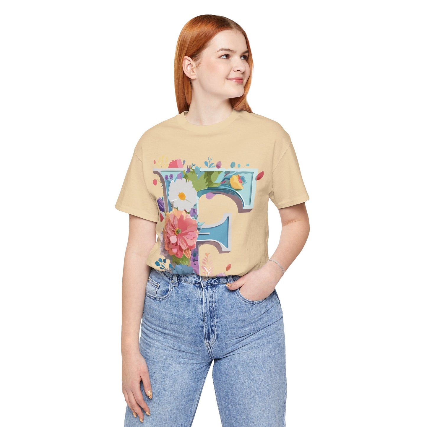 Letter F Shirt Unisex Graphic Tee Vintage Inspired Artwork By Adelpha Short Sleeve