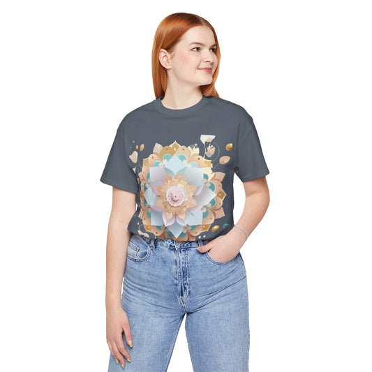 Mandala Graphic Unisex 100 Cotton Vintage Floral Artwork Tee 8