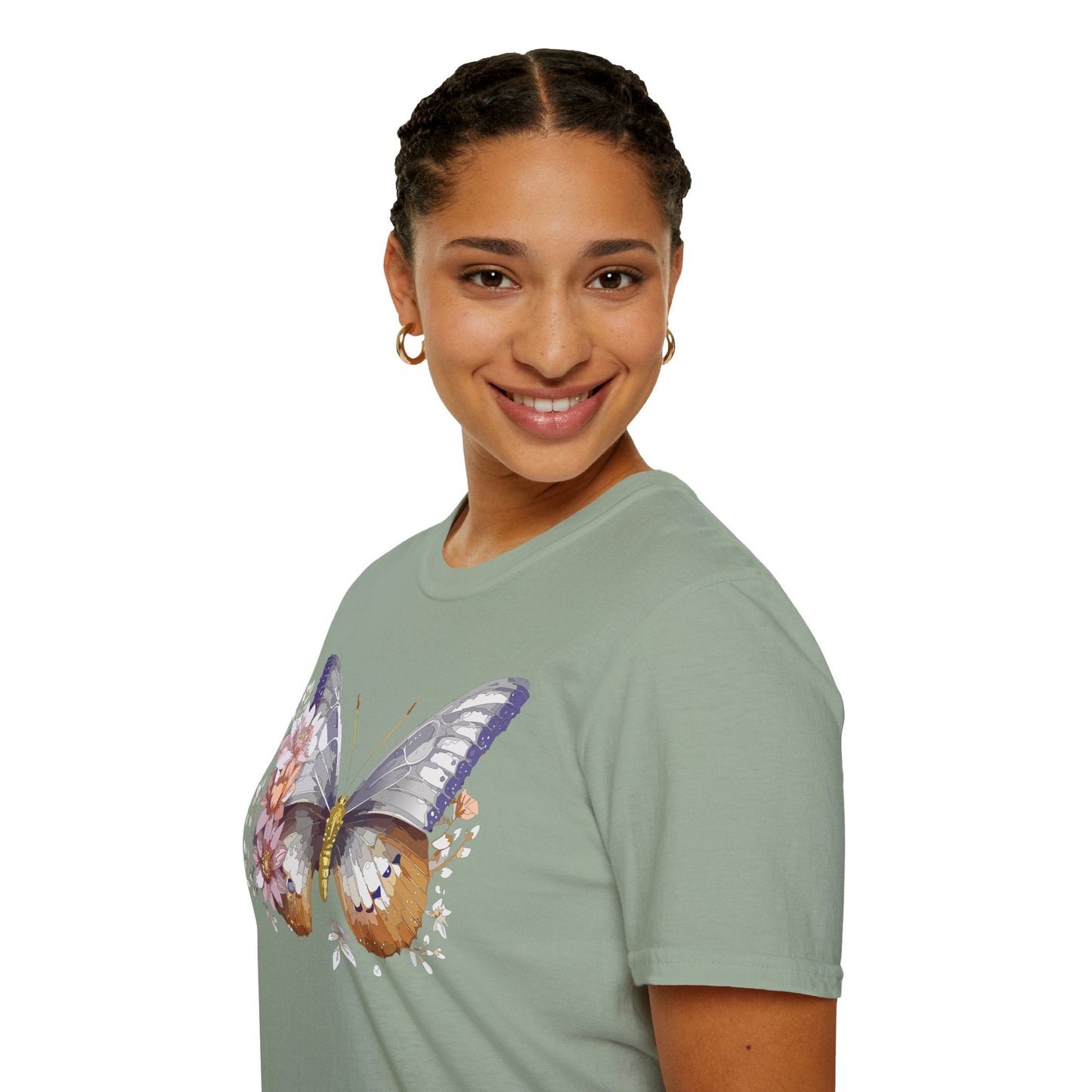 Butterfly Shirt Unisex T Shirt 100 Percent Ring Spun Cotton Gildan Softstyle Tee