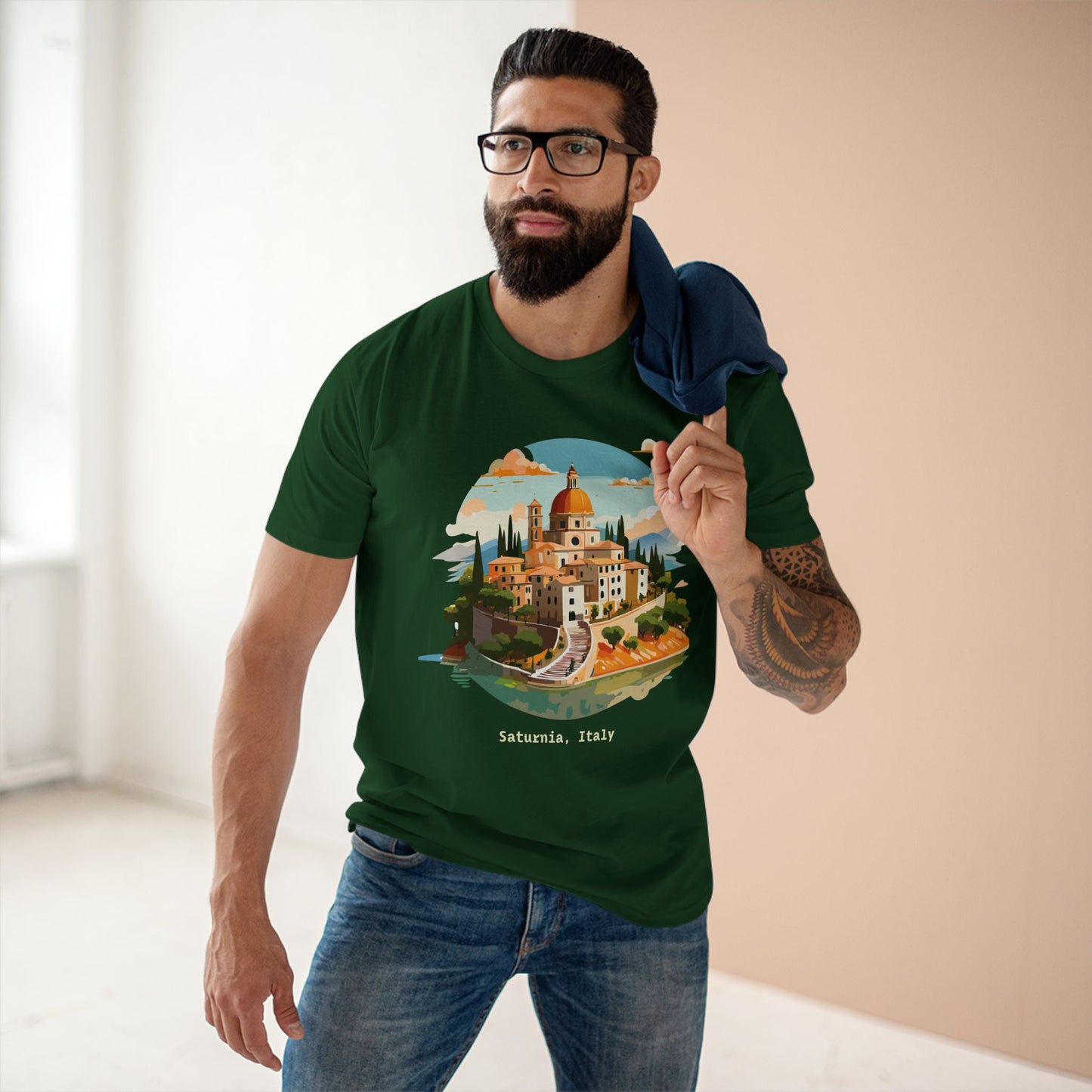 Italy Travel Shirt Unisex Tourist Tee With Original Art Design Retro2Nova Premium Cotton