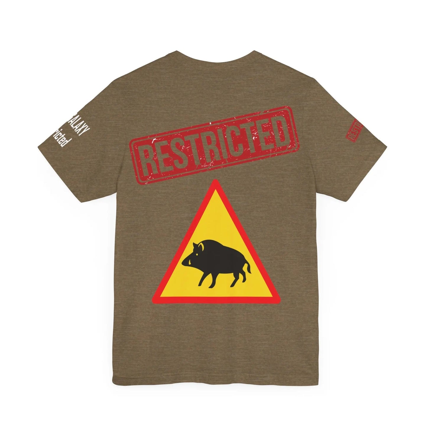Tee Shirt With Red Stamp From Bad Galaxy Made To Order 100 Percent Cotton USA Printed With Eco Inks