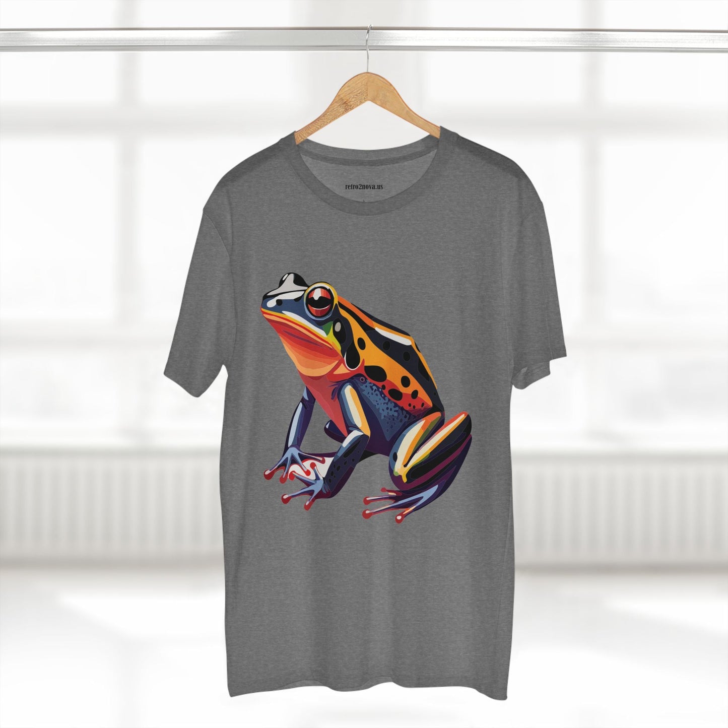 Unisex Frog Animal Shirt Premium Cotton Tee With Original Art Design Retro2Nova Exclusive Art Collection
