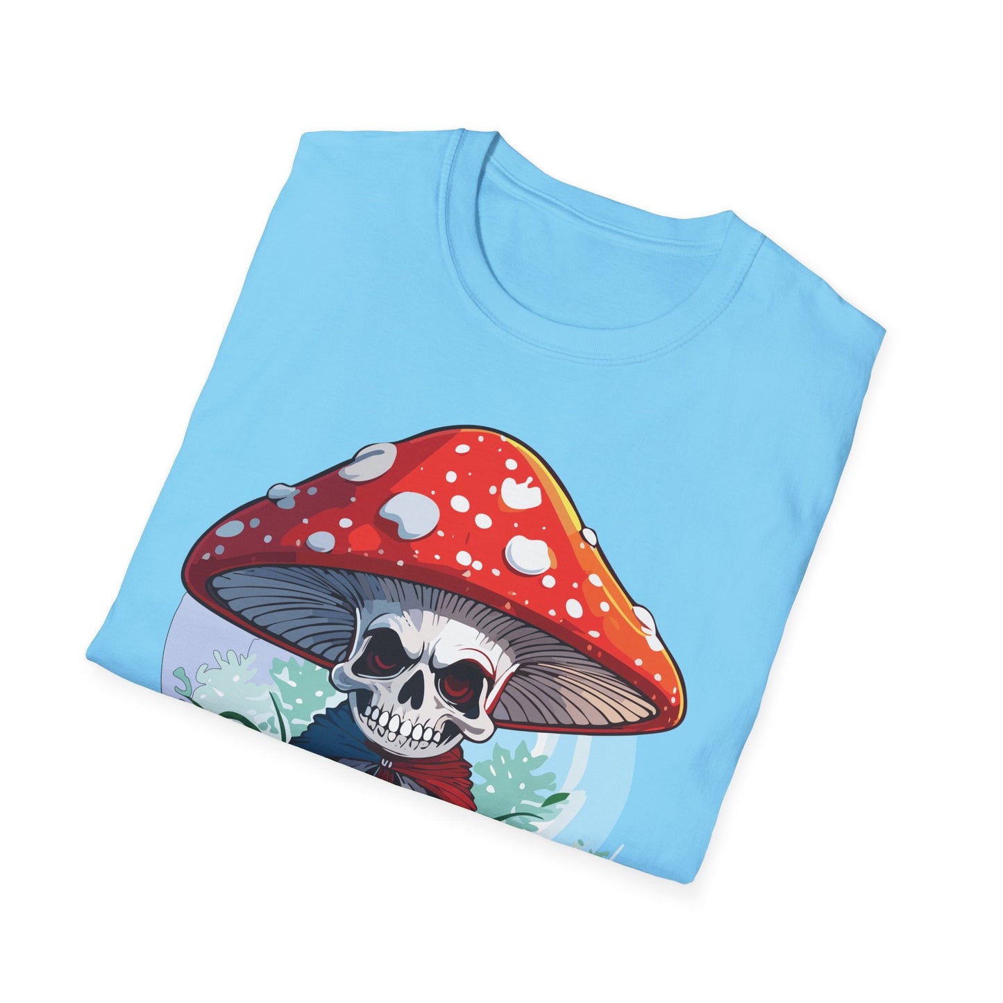 Funny Mashroom Graphic Unisex Softstyle Cotton With Cartoon Illustration Design 15