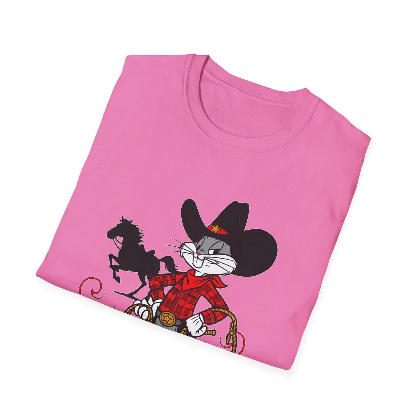 Bugs Bunny T Shirt Unisex Cartoon Tee Softstyle 64000 100 Percent Ring Spun Cotton