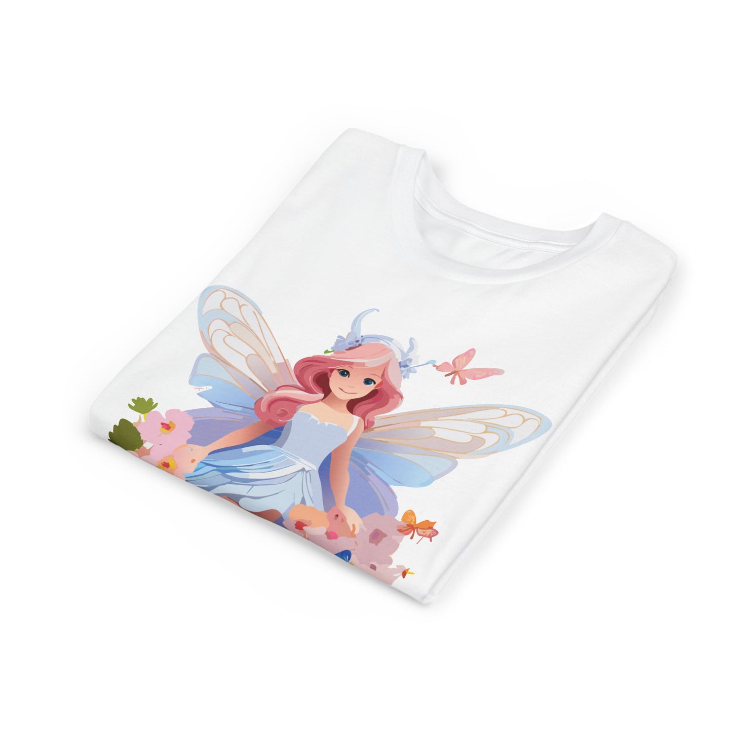 Enchanting Fairy Floral Youth Short Sleeve Tee - Perfect for Spring Celebrations (9-14)