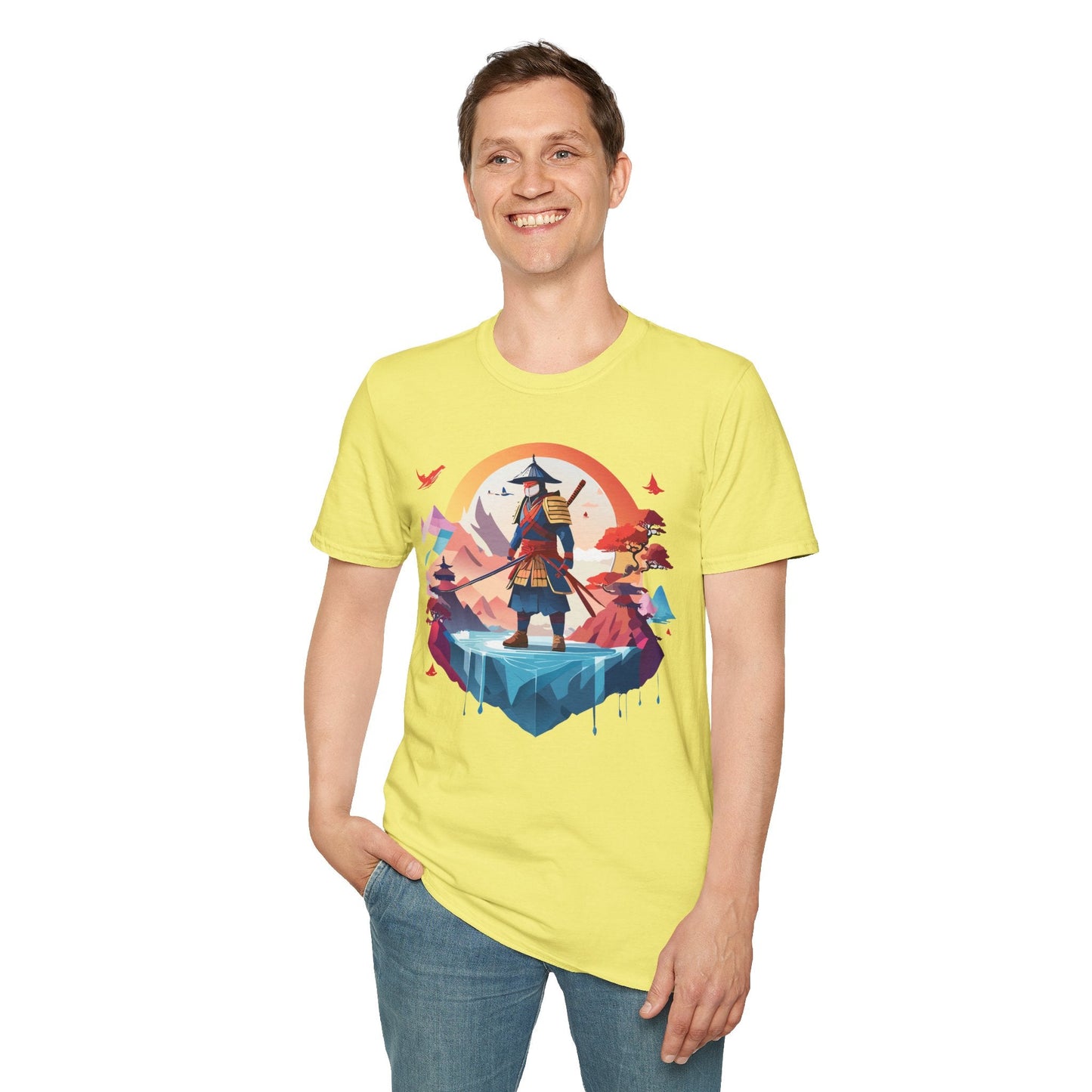 Samurai Shirt Unisex Softstyle Tee 100 Percent Ring Spun Cotton Short Sleeve T Shirt Comfort Fit