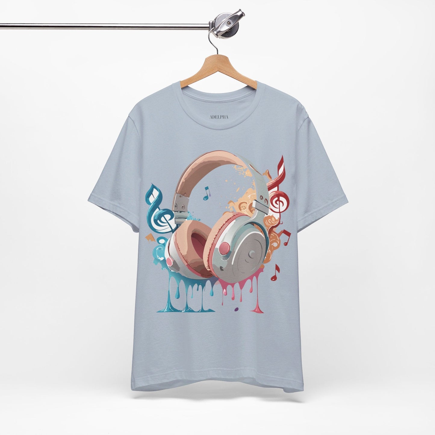 Music Graphic Unisex 100 Cotton Vintage Art with Musical Elements Tee 97