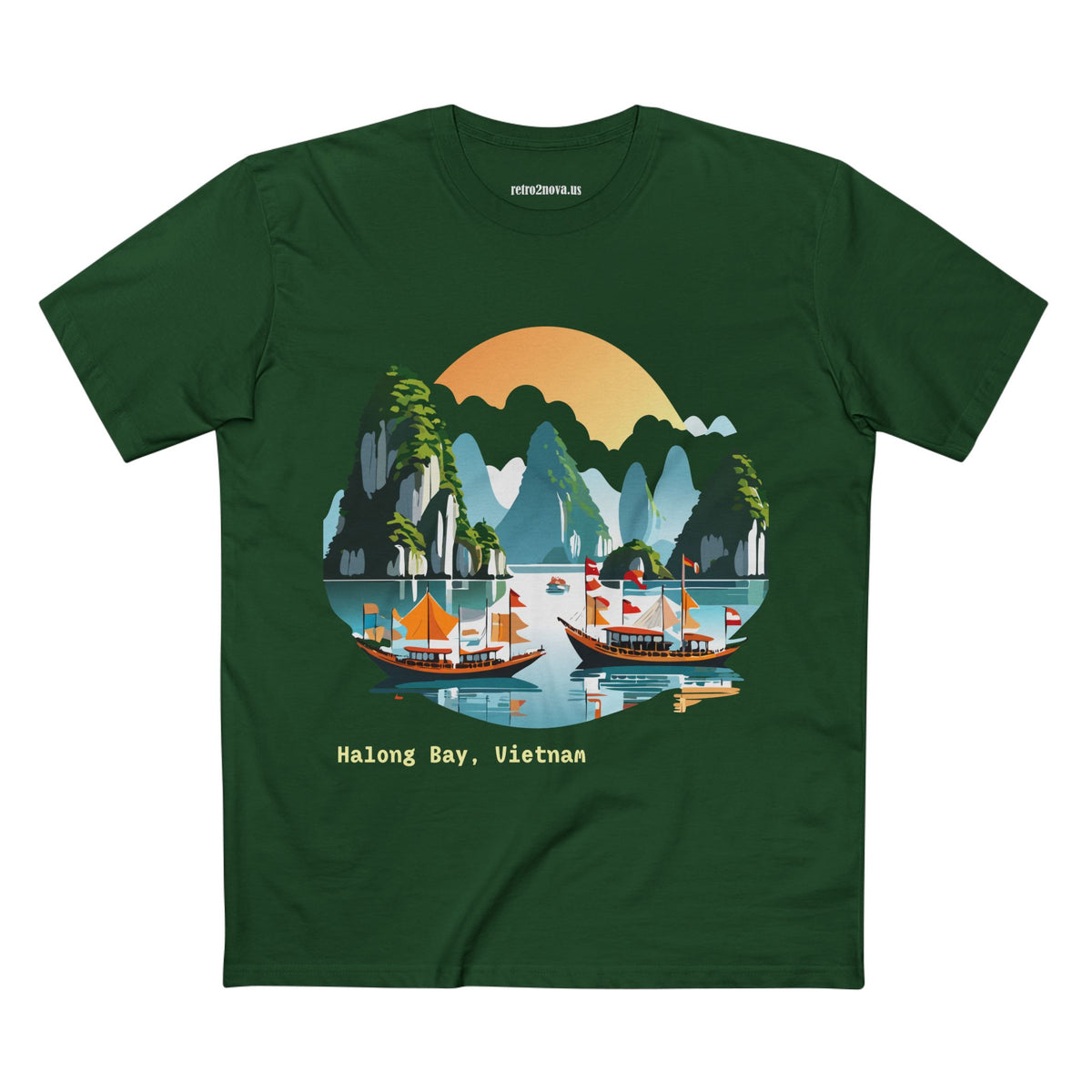 Halong Bay Vietnam landscape tee | Travel shirt, Southeast Asia souvenir