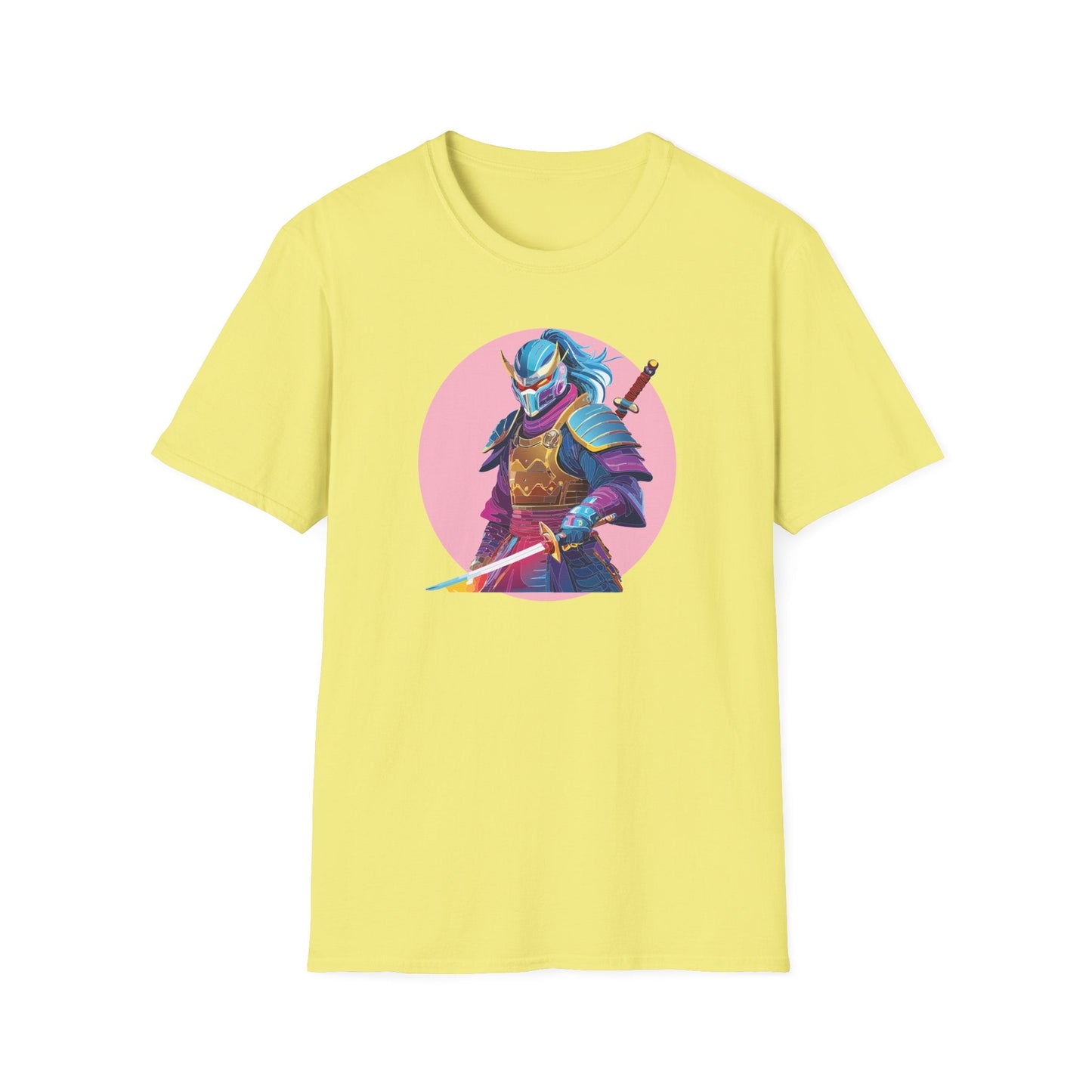 Samurai Themed Unisex Softstyle Tee Shirt Gildan 64000 100 Percent Ring Spun Cotton