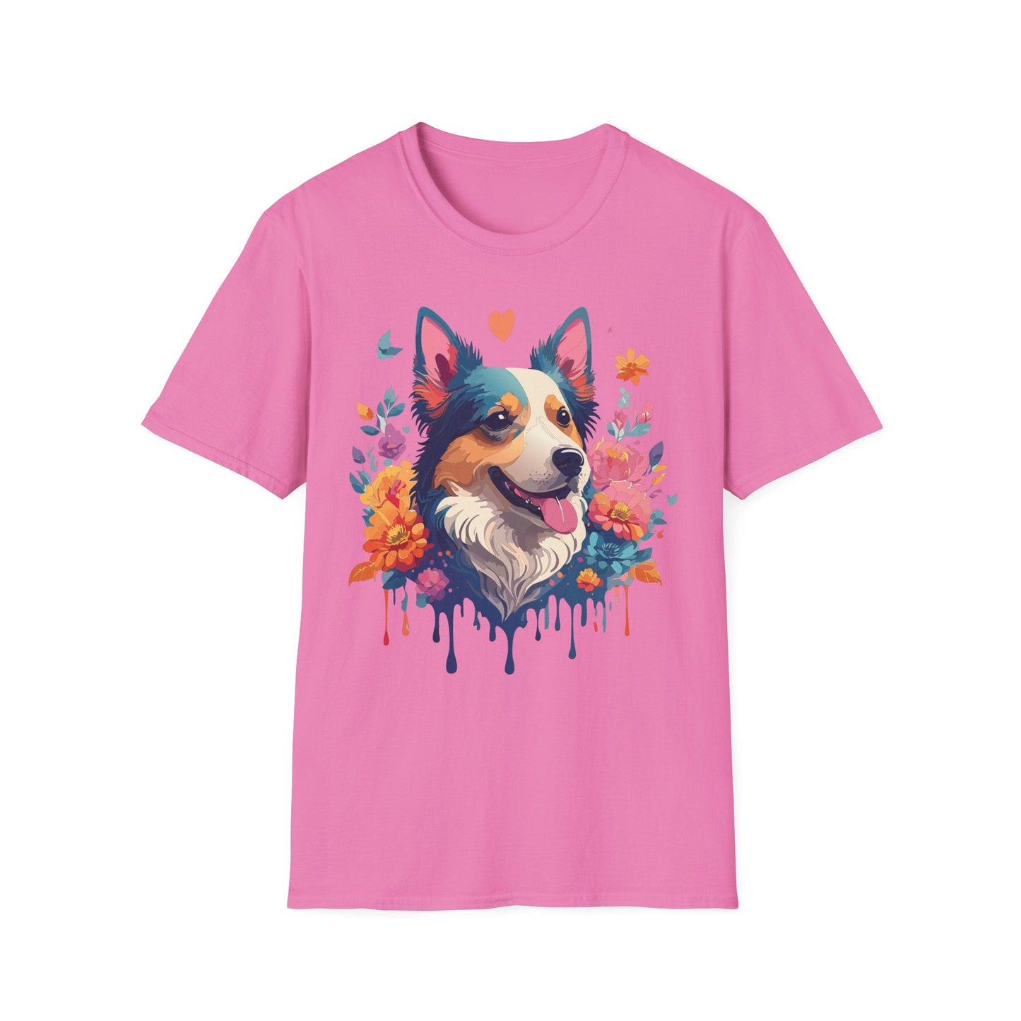 Animal Print Dog Shirt Unisex Softstyle Cotton Tee For Pet Lovers