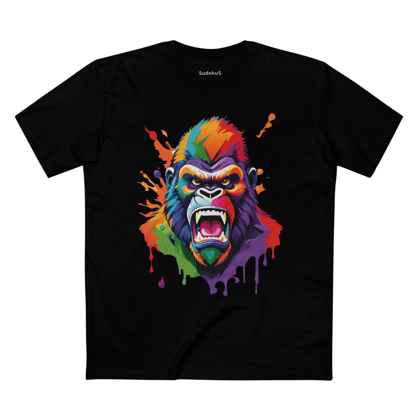 Gorilla Graphic Unisex 100 Cotton Staple Tee with Animal Design Artwork 8