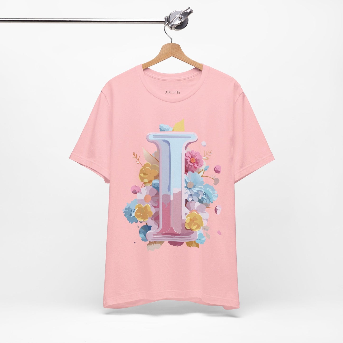 Letter I Shirt Graphic Tee Unisex Vintage Inspired Adelpha Artwork Premium Short Sleeve Tee