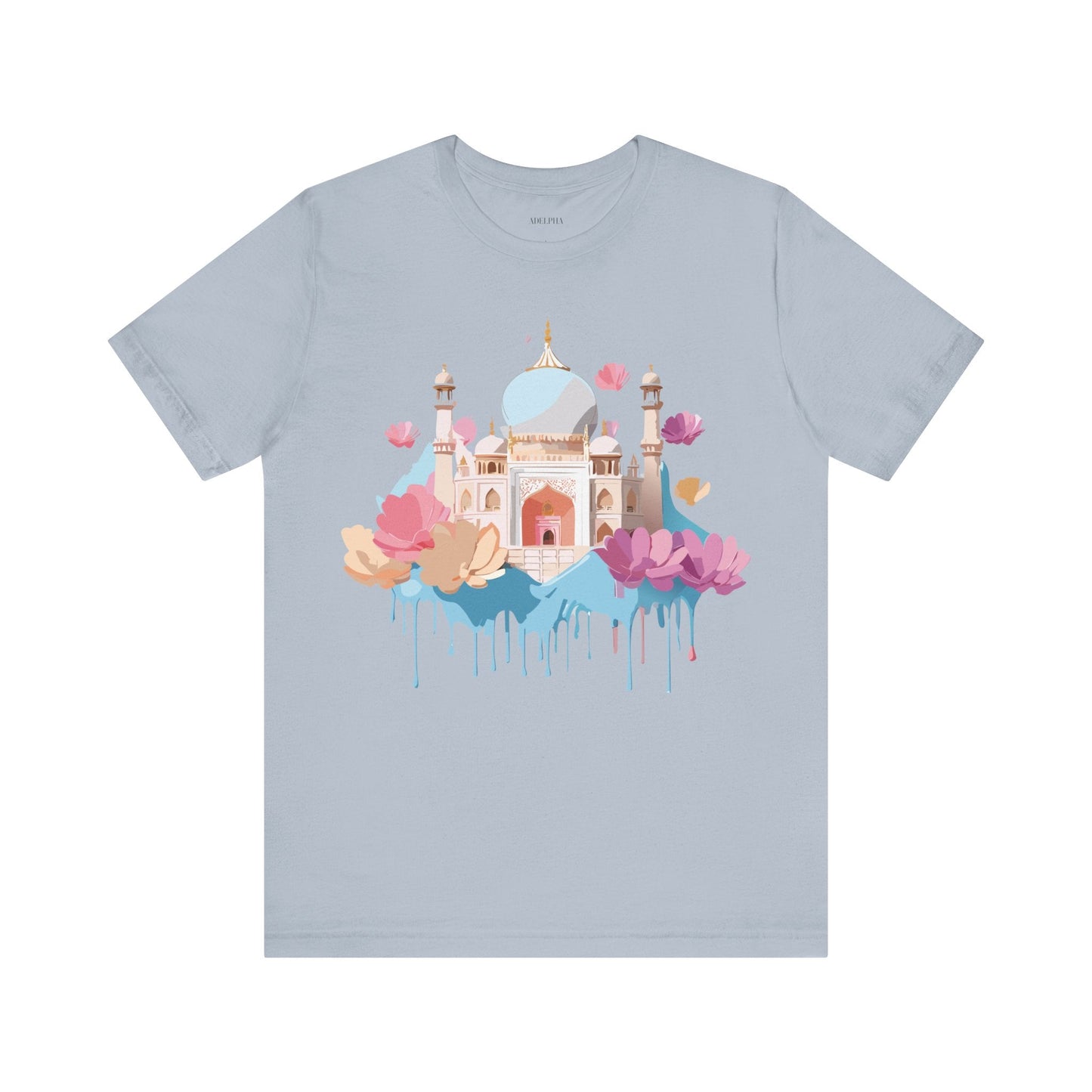 Tourist Shirt Taj Mahal Graphic Tee Unisex Short Sleeve Art From Adelpha Vintage Inspired