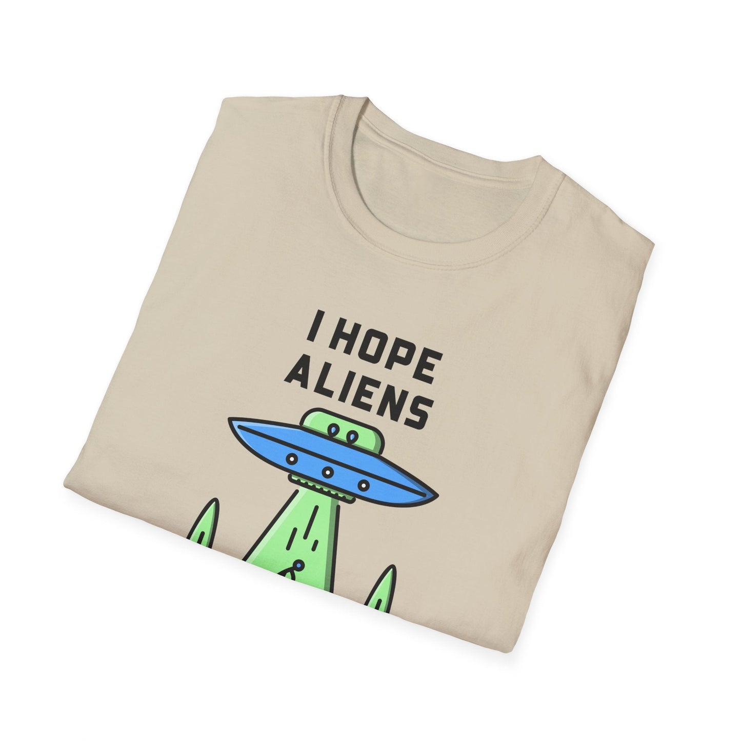 Alien UFO TShirt  I Hope Aliens Believe In Me Cute SciFi Graphic Tee