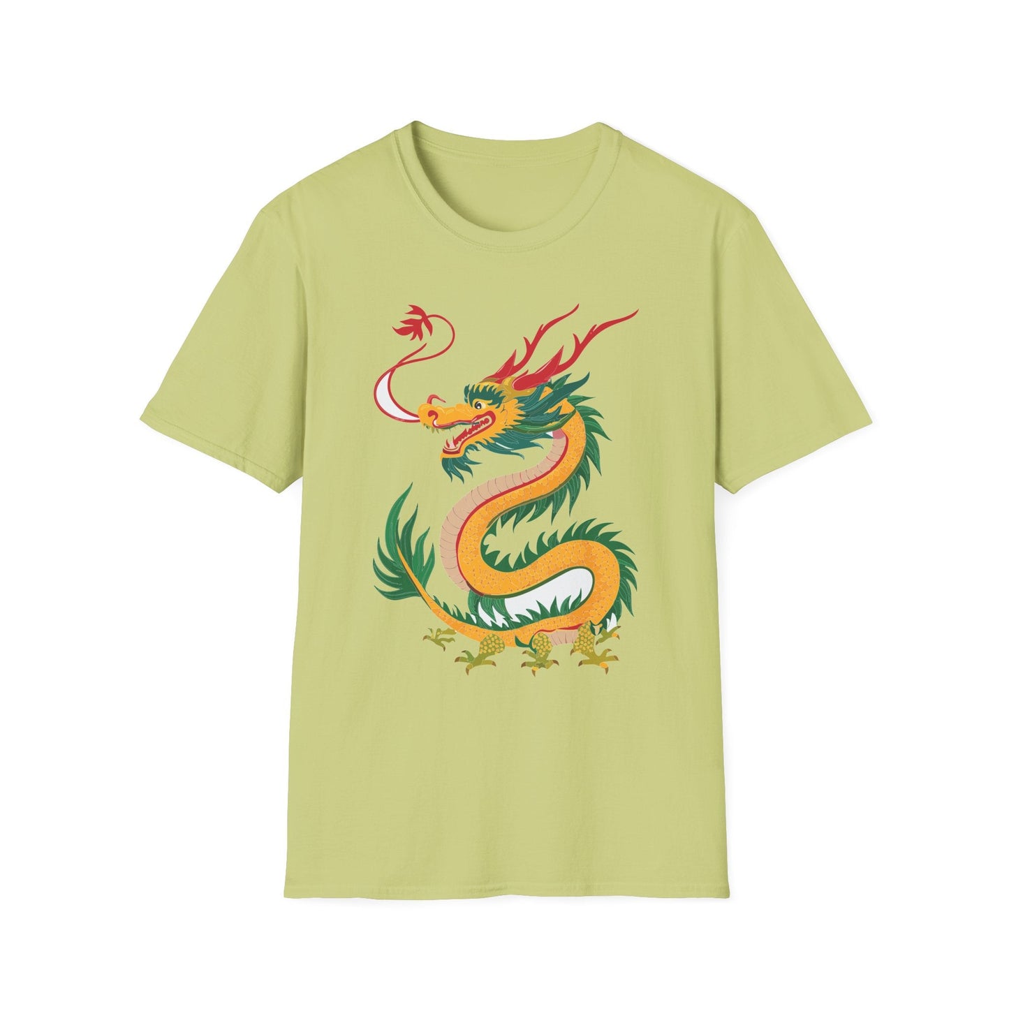 Dragon T Shirt Unisex Dragon Shirt Animal Shirt Gildan Softstyle 64000 100 Percent Cotton Tee