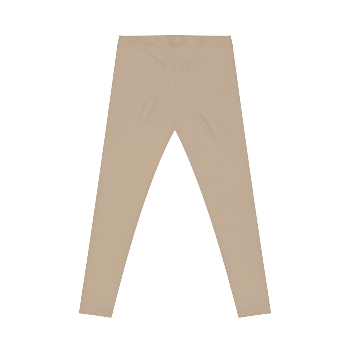 Wheat Bran Tan Color Women's Poly-Span Casual Leggings XS-2XL
