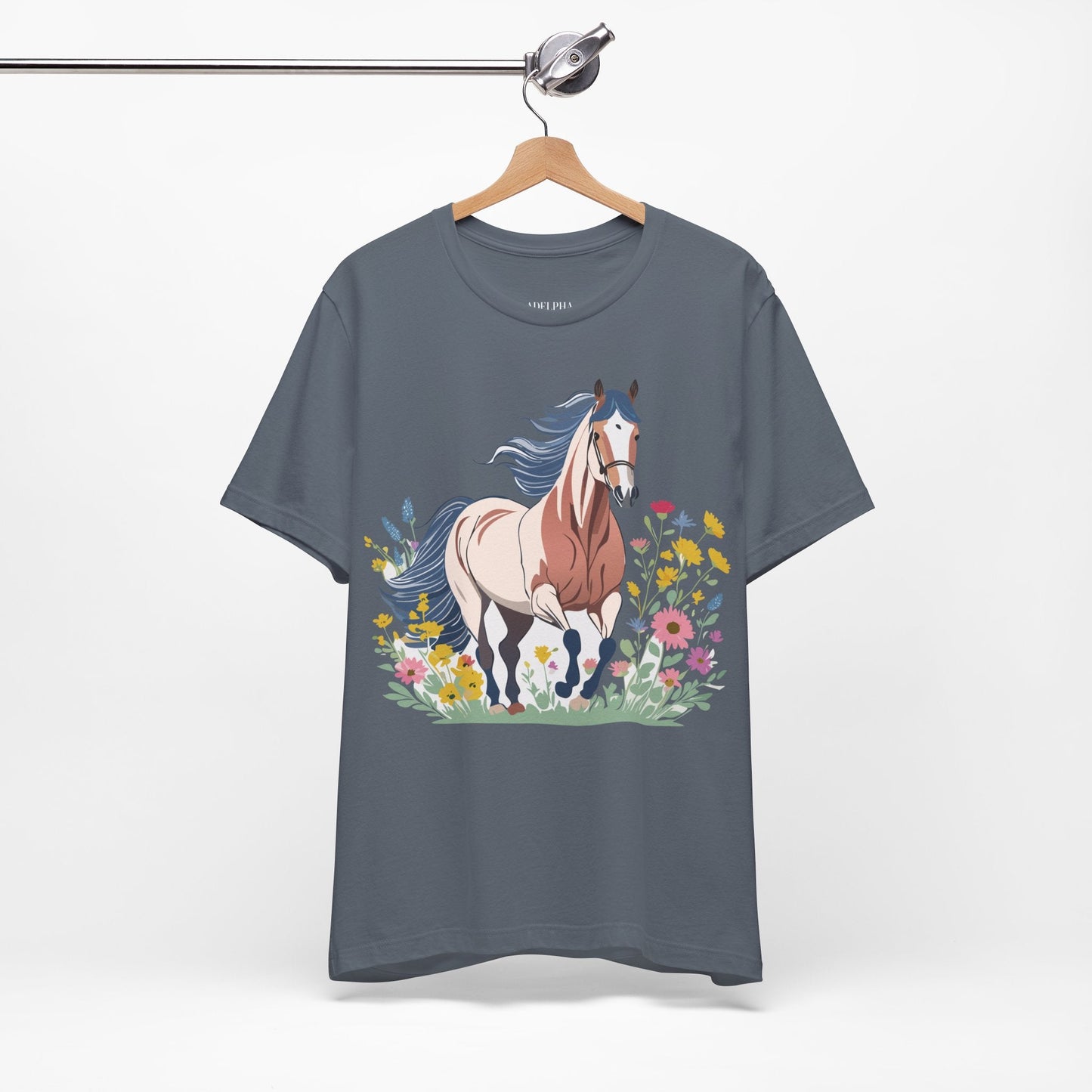 Horse Graphic Unisex 100 Cotton Vintage Animal Art T-Shirt 10