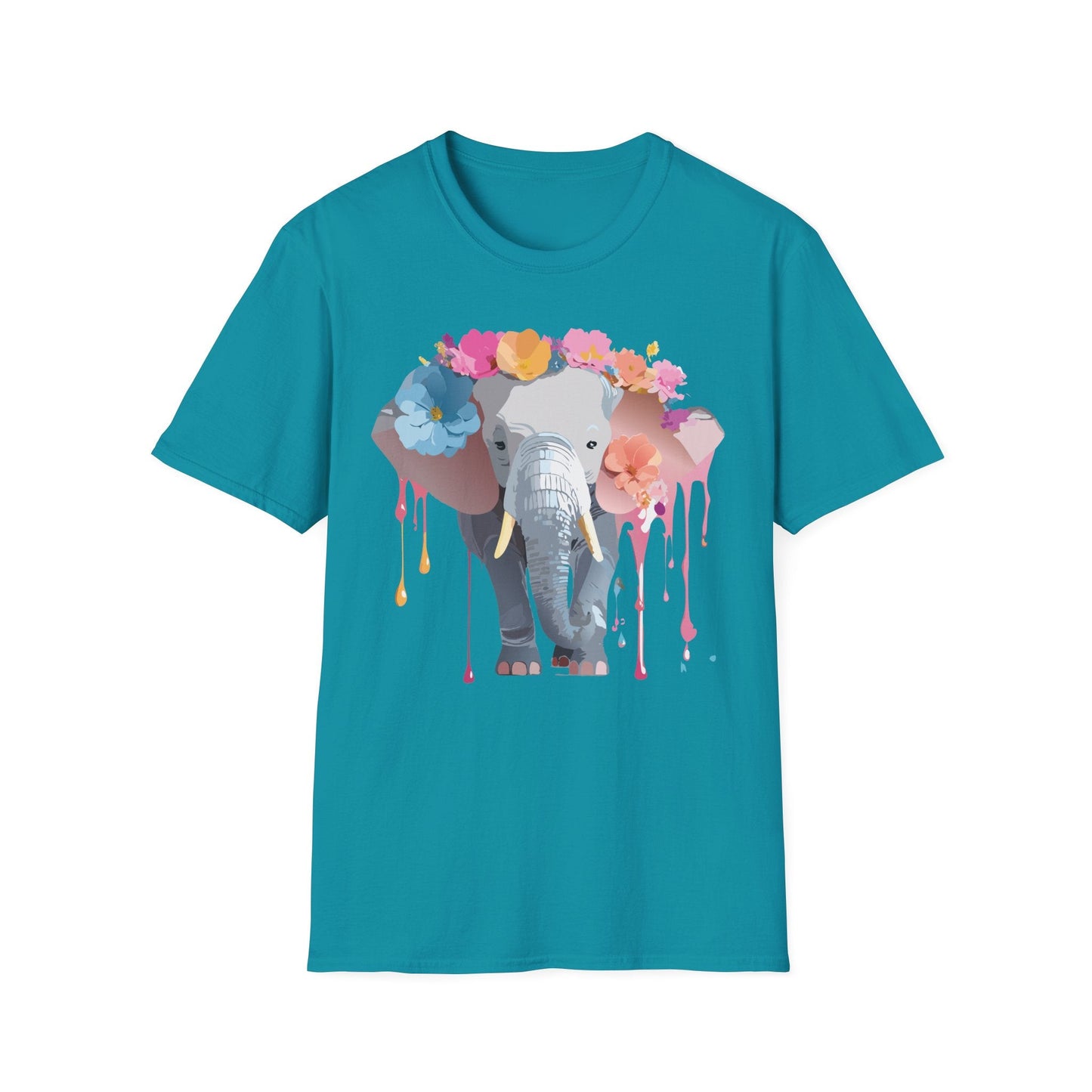 Elephant T Shirt Unisex Softstyle Gildan 64000 Elephant On T Shirt Animation Animals Tee
