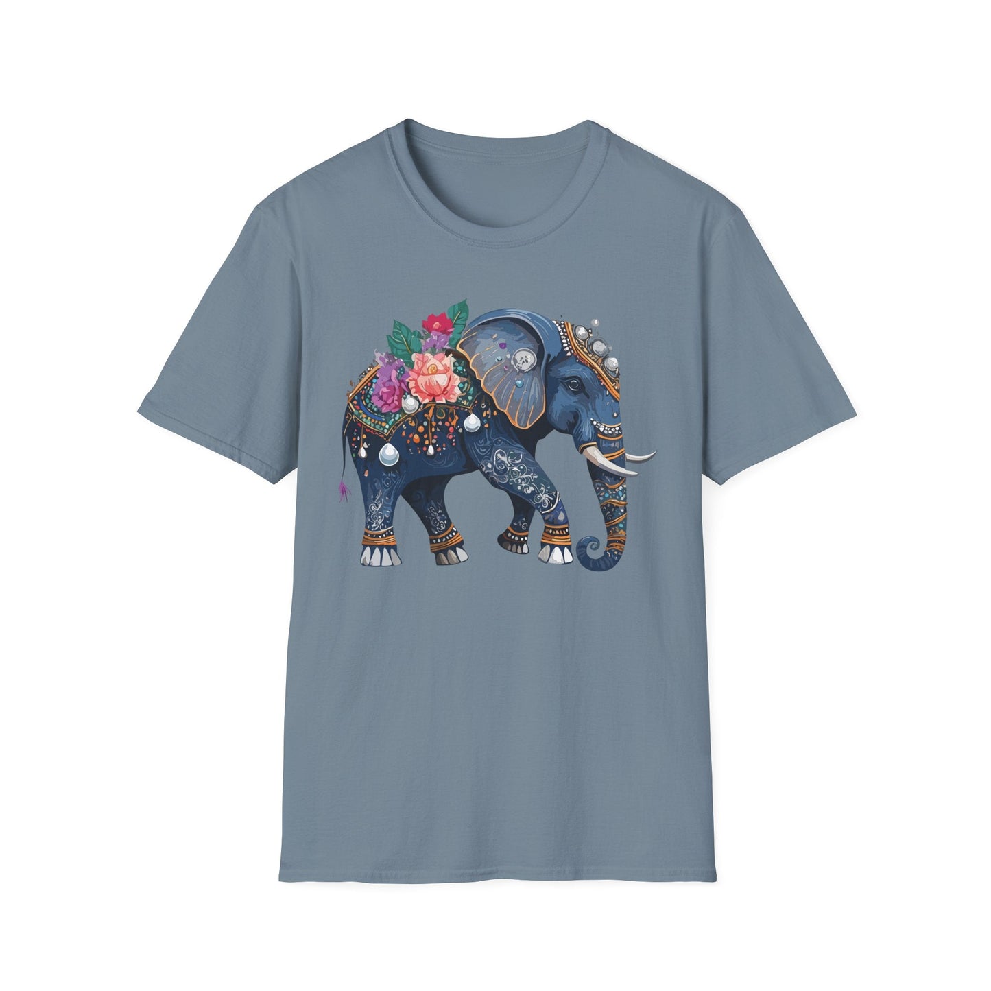 Elephant T Shirt Unisex Softstyle Tee Gildan 64000 100 Percent Cotton Comfort Everyday