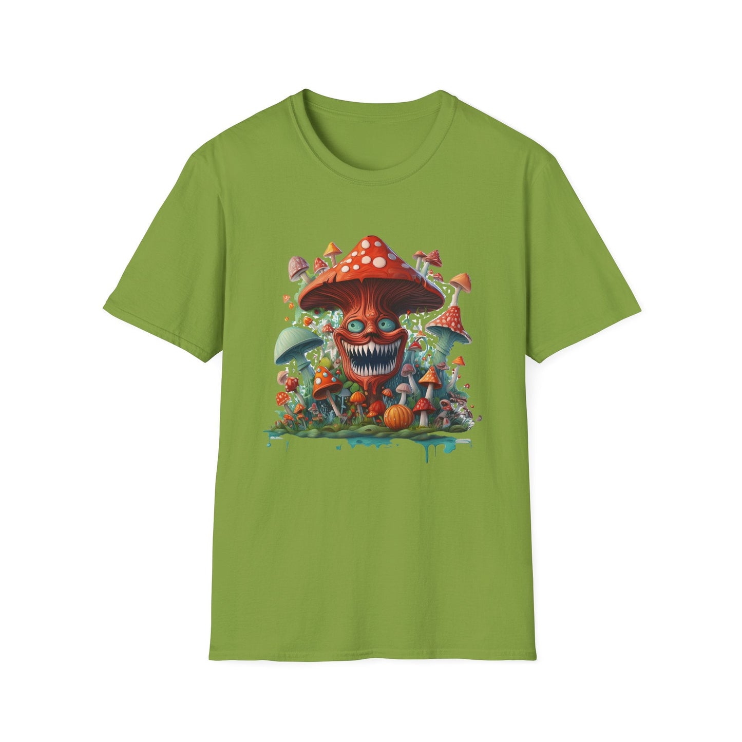 Unisex Mashroom Tee Shirt With Funny Mashroom Design Fungus Humor Softstyle Cotton