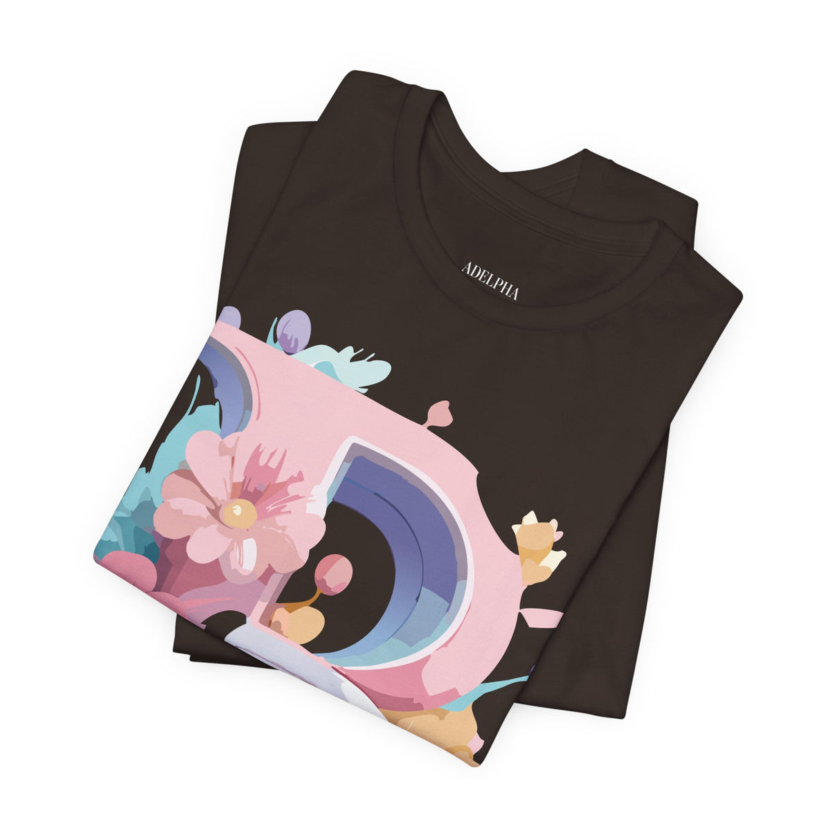 Letter B Graphic Unisex Cotton Bella+Canvas Tee with Art Letter Design