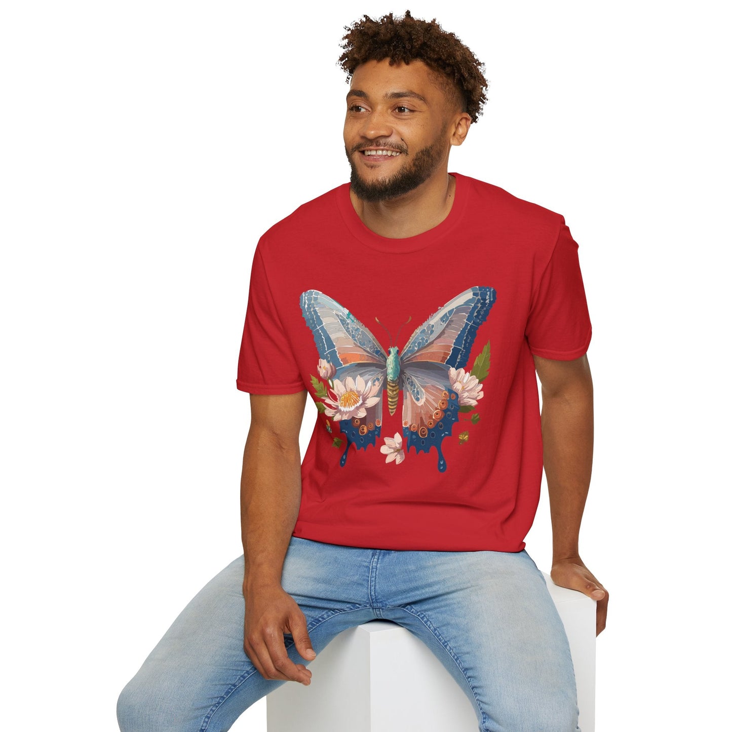 Butterfly Shirt Unisex T Shirt Monarch Design Softstyle 64000 Ring Spun Cotton Tee