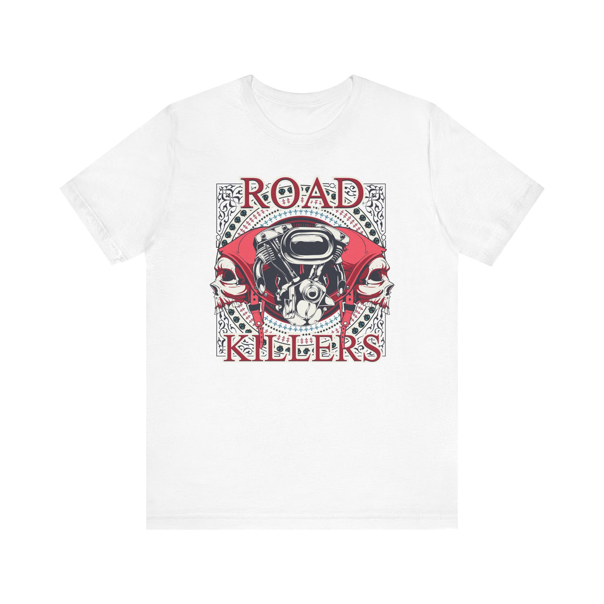 Dark Road Motorcycle Helmet Skull Tee Biker graphic Unisex Cotton t-shirt G-1