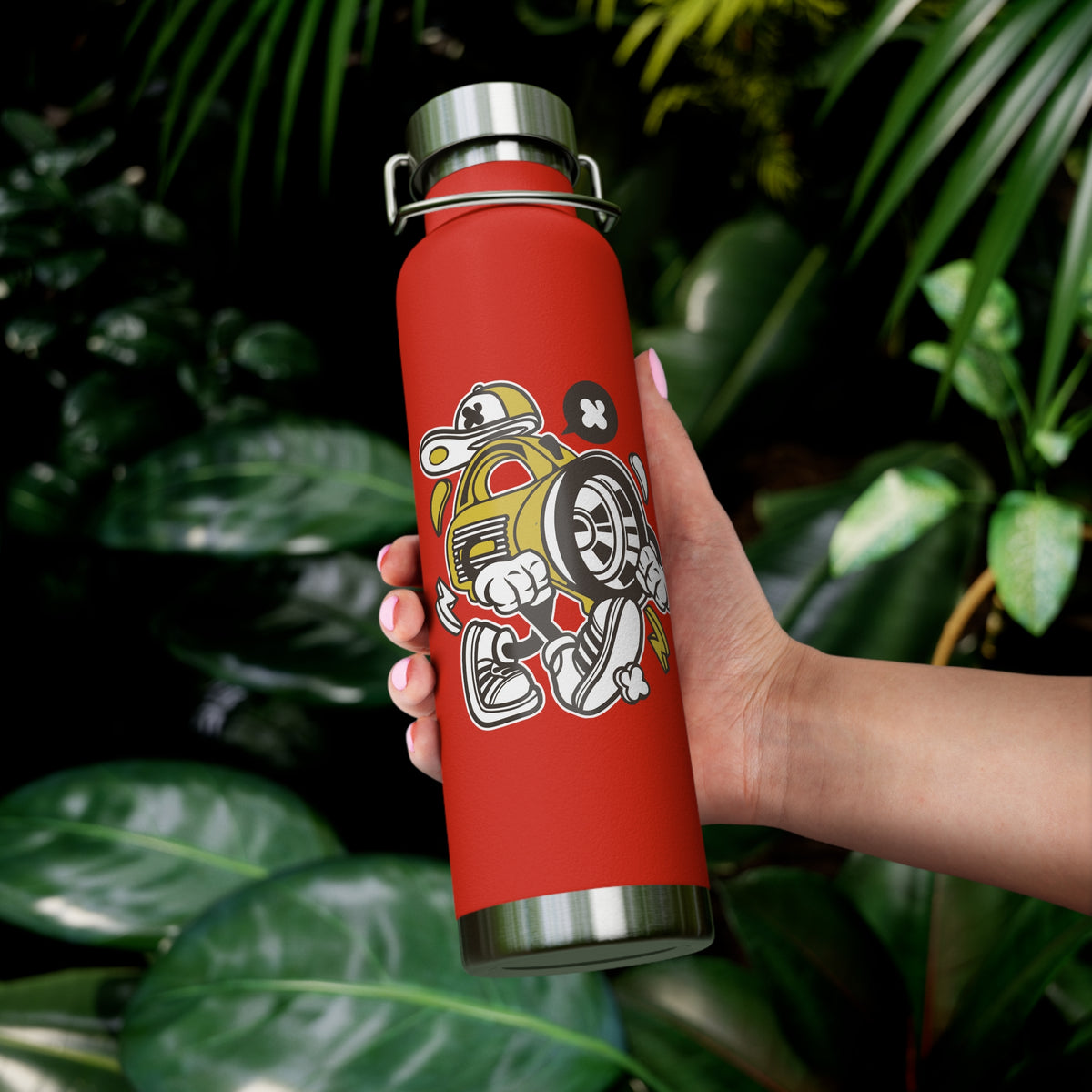 22oz Copper Insulated Water Bottle with Cartoon Design - CV24