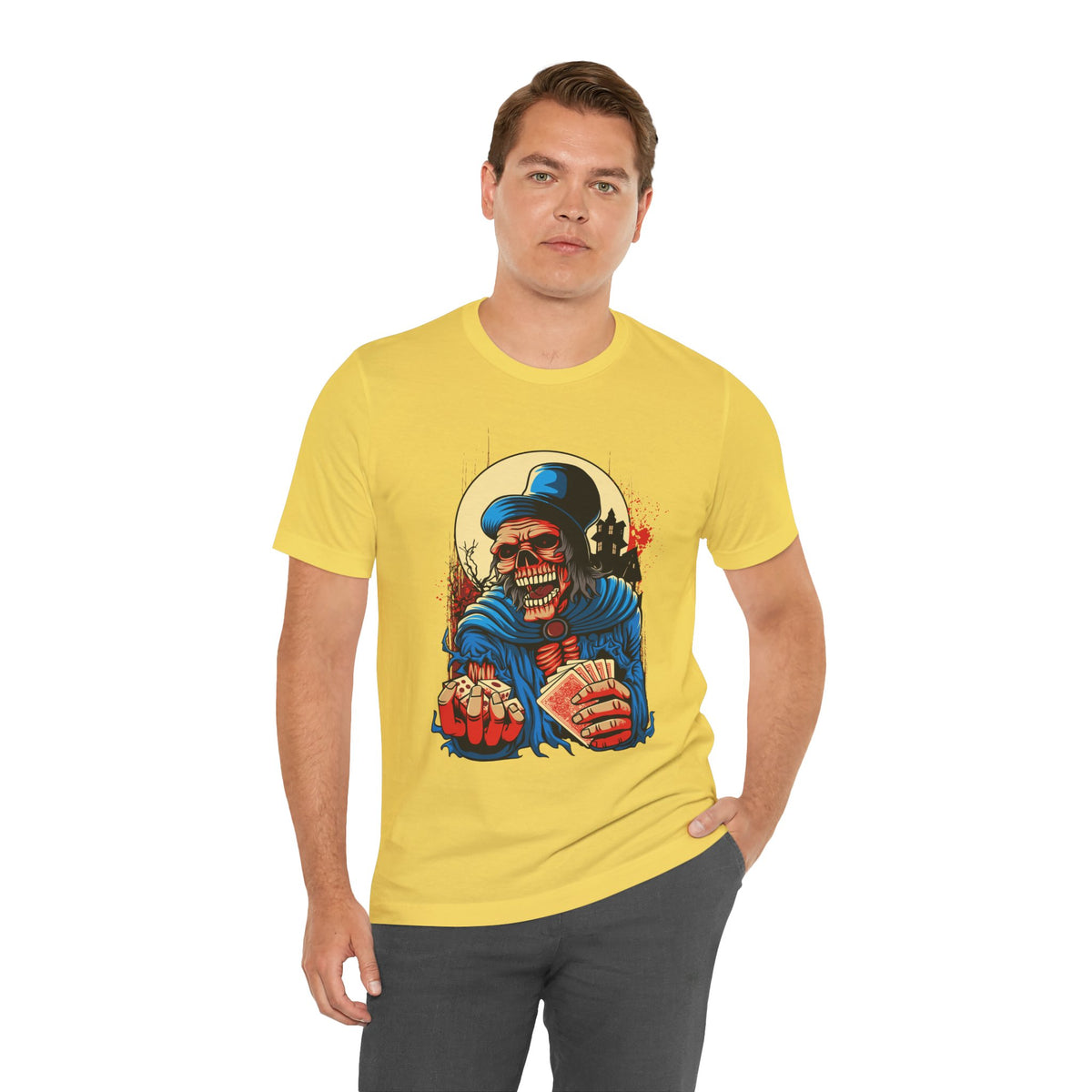 Skull Graphic Design Tee, Skull Shirt, Vintage Tees, Art Design T-Shirt, Graphic Tee, Art Shirts - 1
