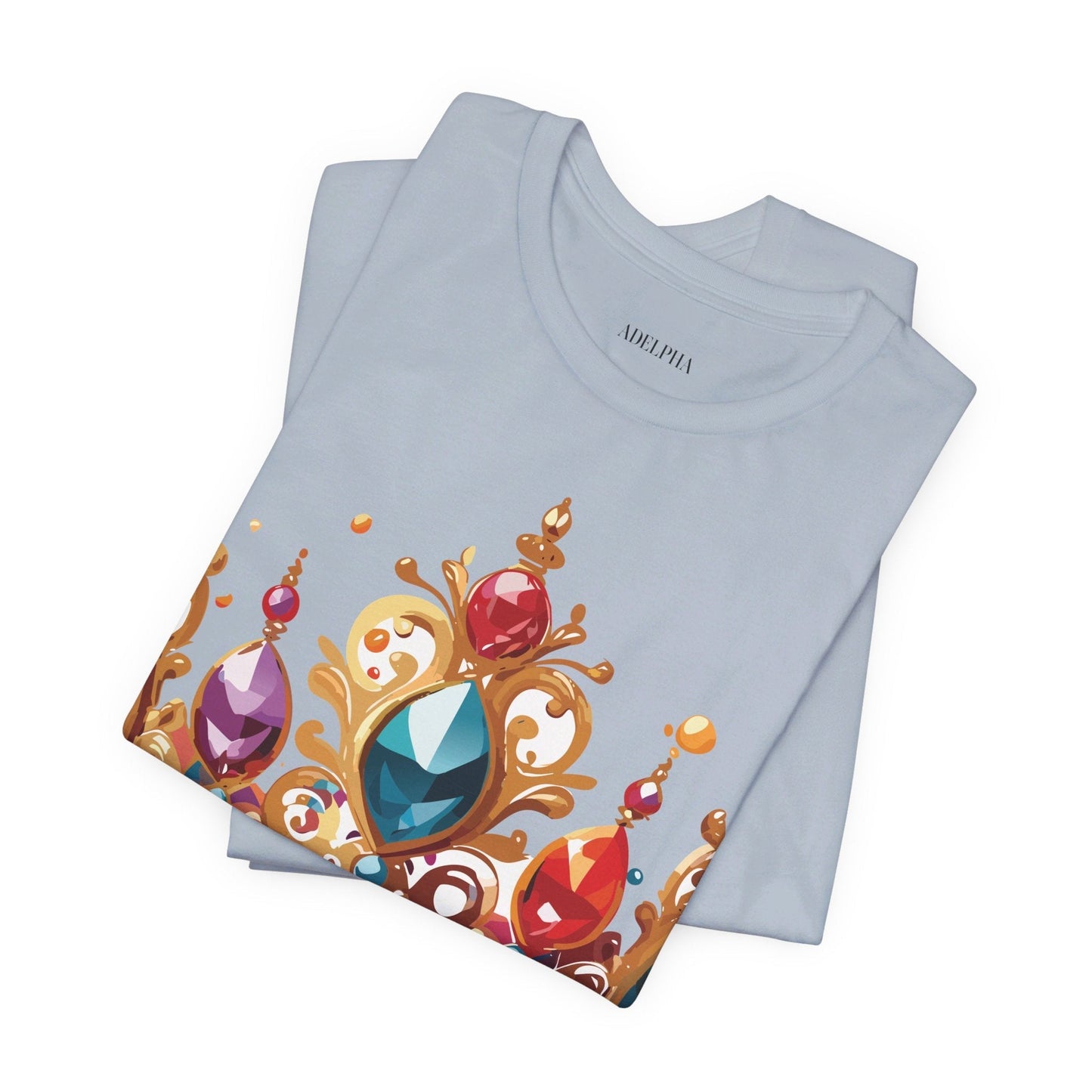 Adelpha Vintage Inspired Graphic Tee Crown Shirt Unisex Short Sleeve Art Design Edition