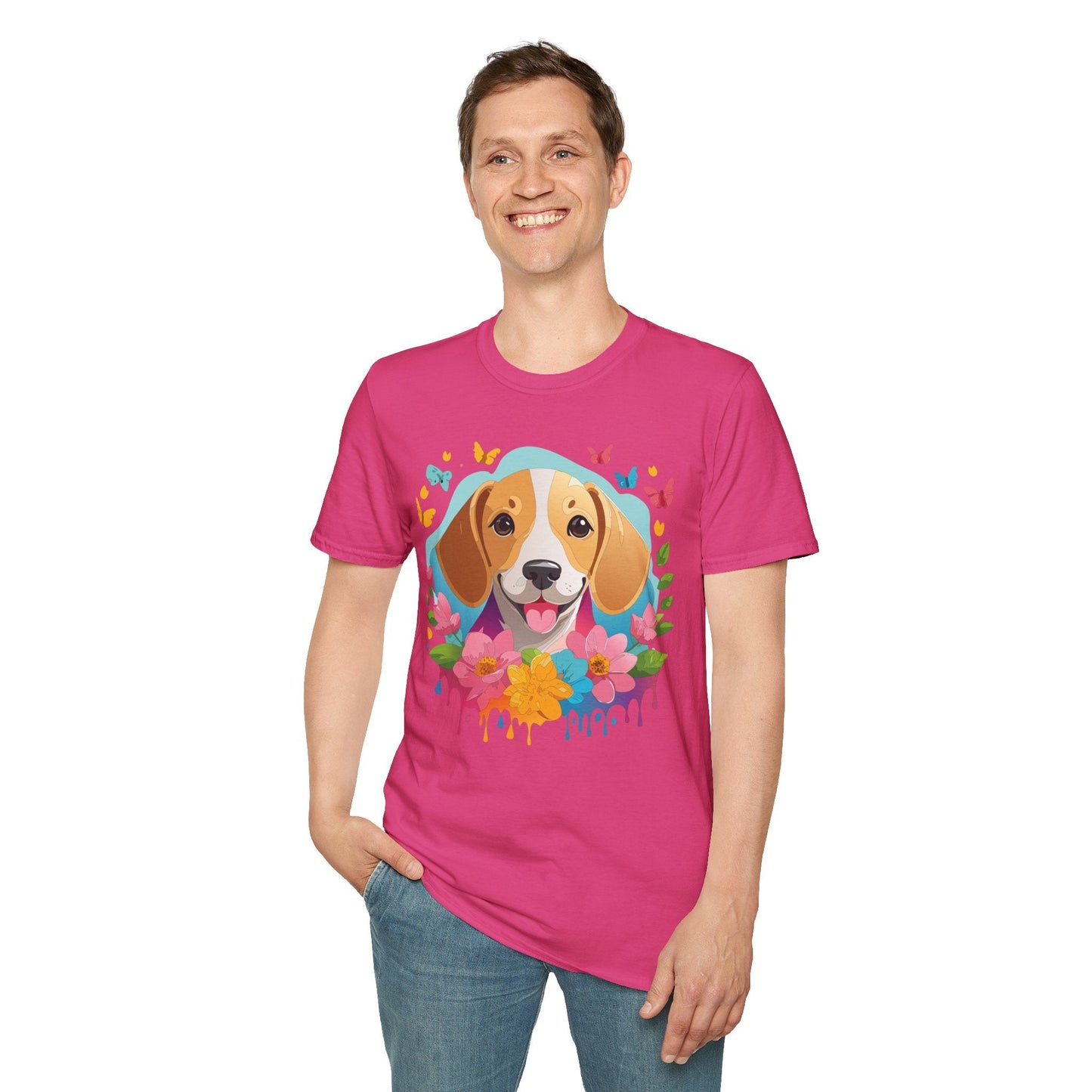 Dog Shirt Unisex Animal Tee Softstyle Cotton Comfort Everyday Wear