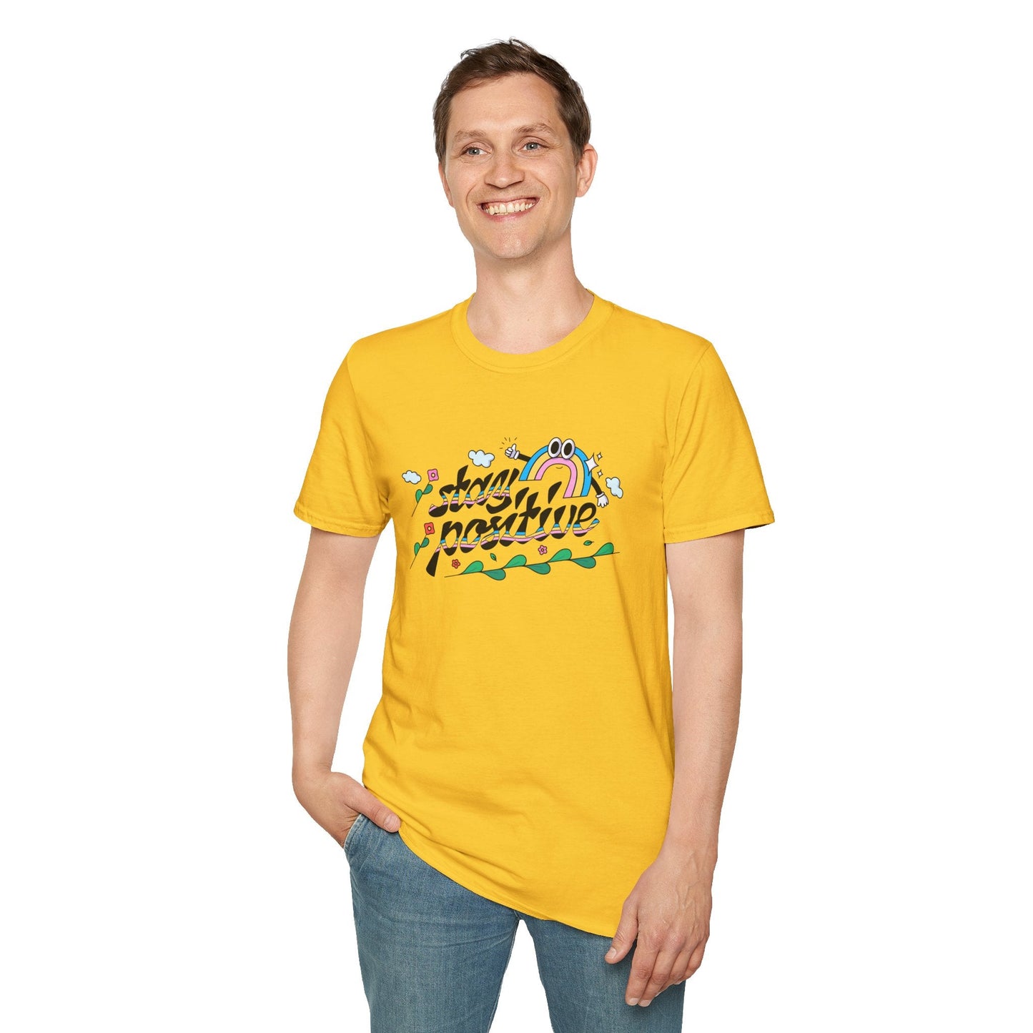 Positive Slogan T Shirts Unisex Softstyle Tee With Positive Words And Good Quotes Gildan 64000