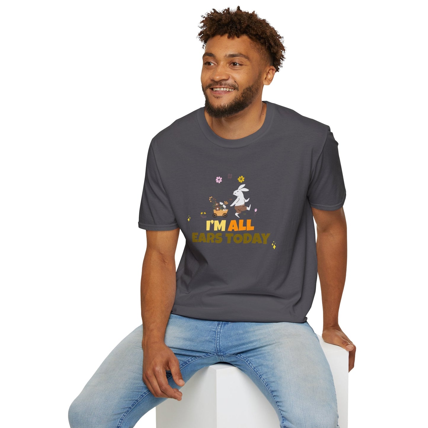 Easter Bunny T Shirt Unisex Gildan Softstyle Tee 100 Percent Ring Spun Cotton Easter Design